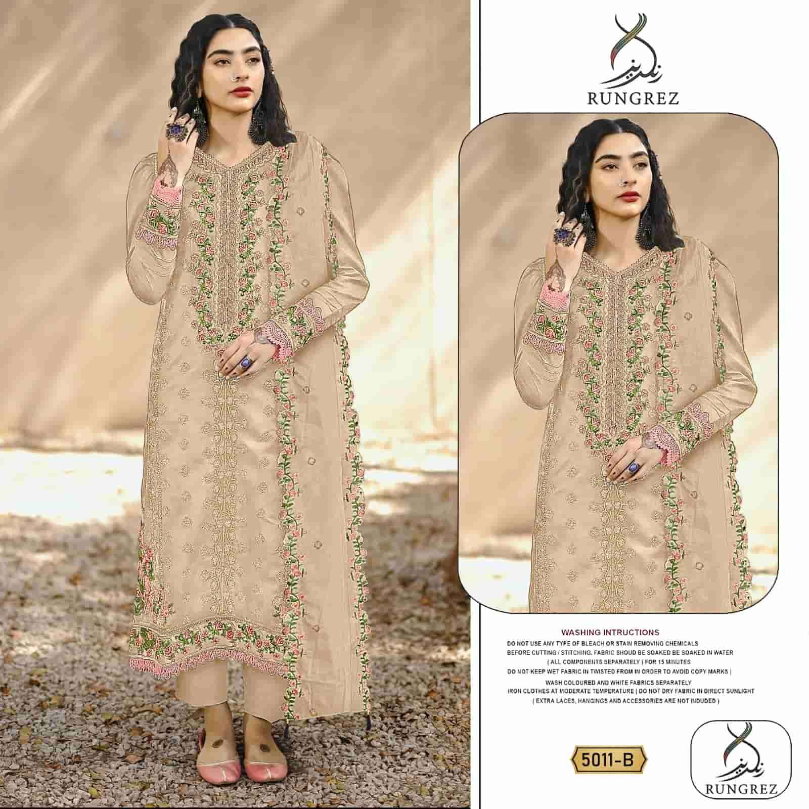Rungrez 5011 B Organza Designer Fancy Salwar Kameez Series