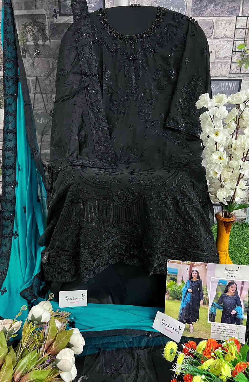 Serine S 184 Pakistani Fancy Designer Style Georgette Suit Online