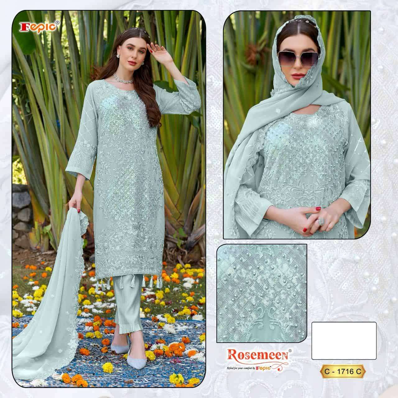 Fepic Rosemeen Heavy Pearl Georgette Salwar Suit