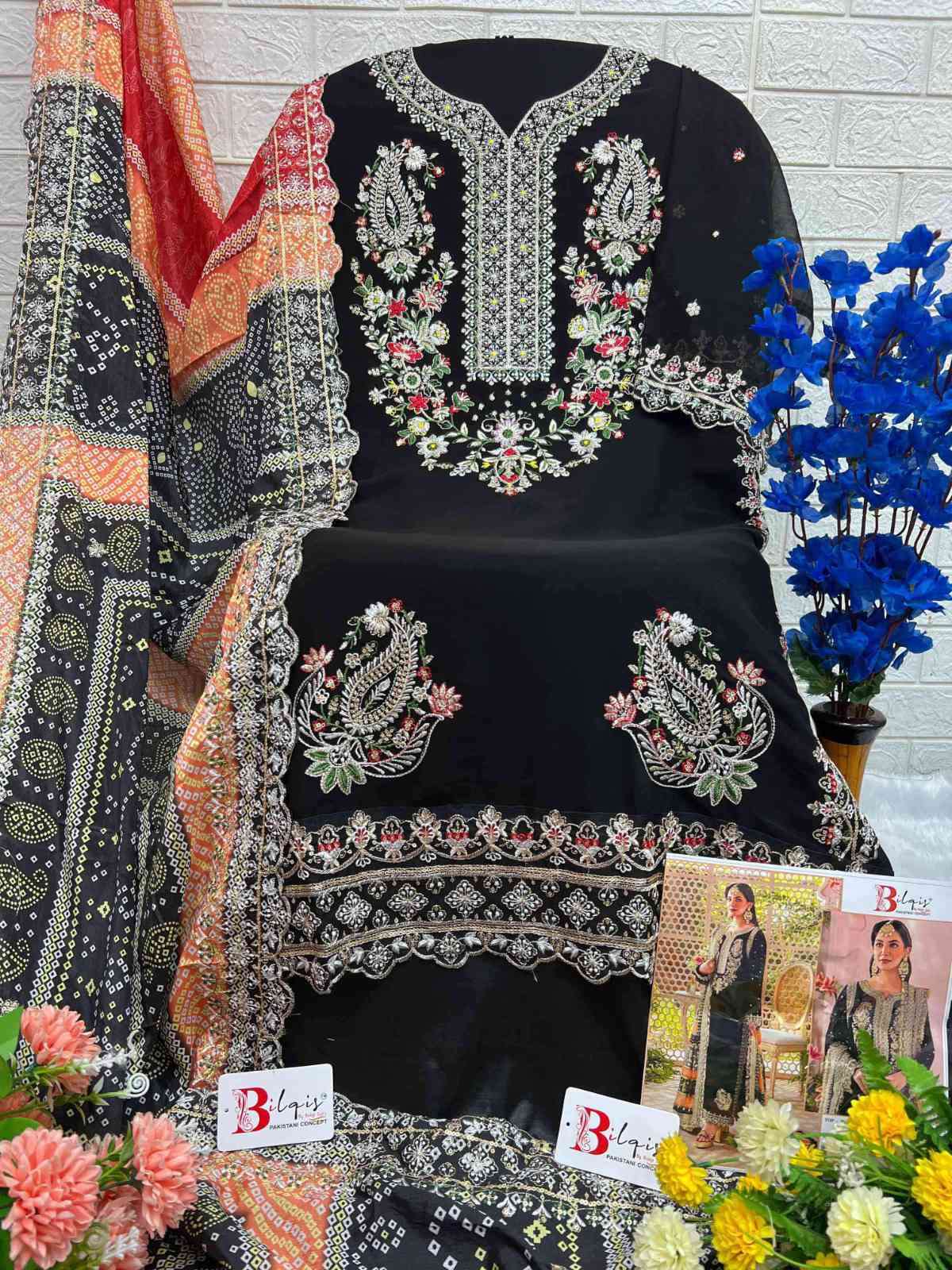 Bilqis B 17 Colors Latest New Designs Pakistani Suit Wholesalers