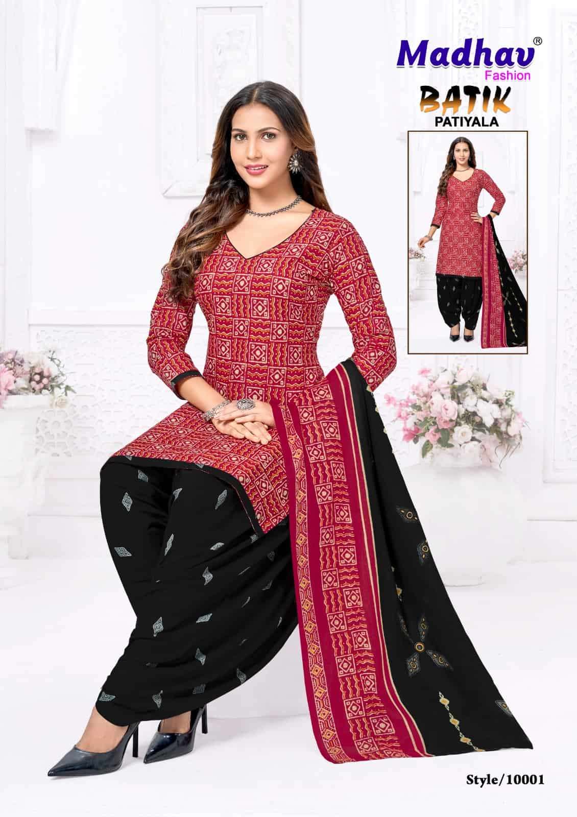 Madhav Batik Pure Cotton Unstitched Suit