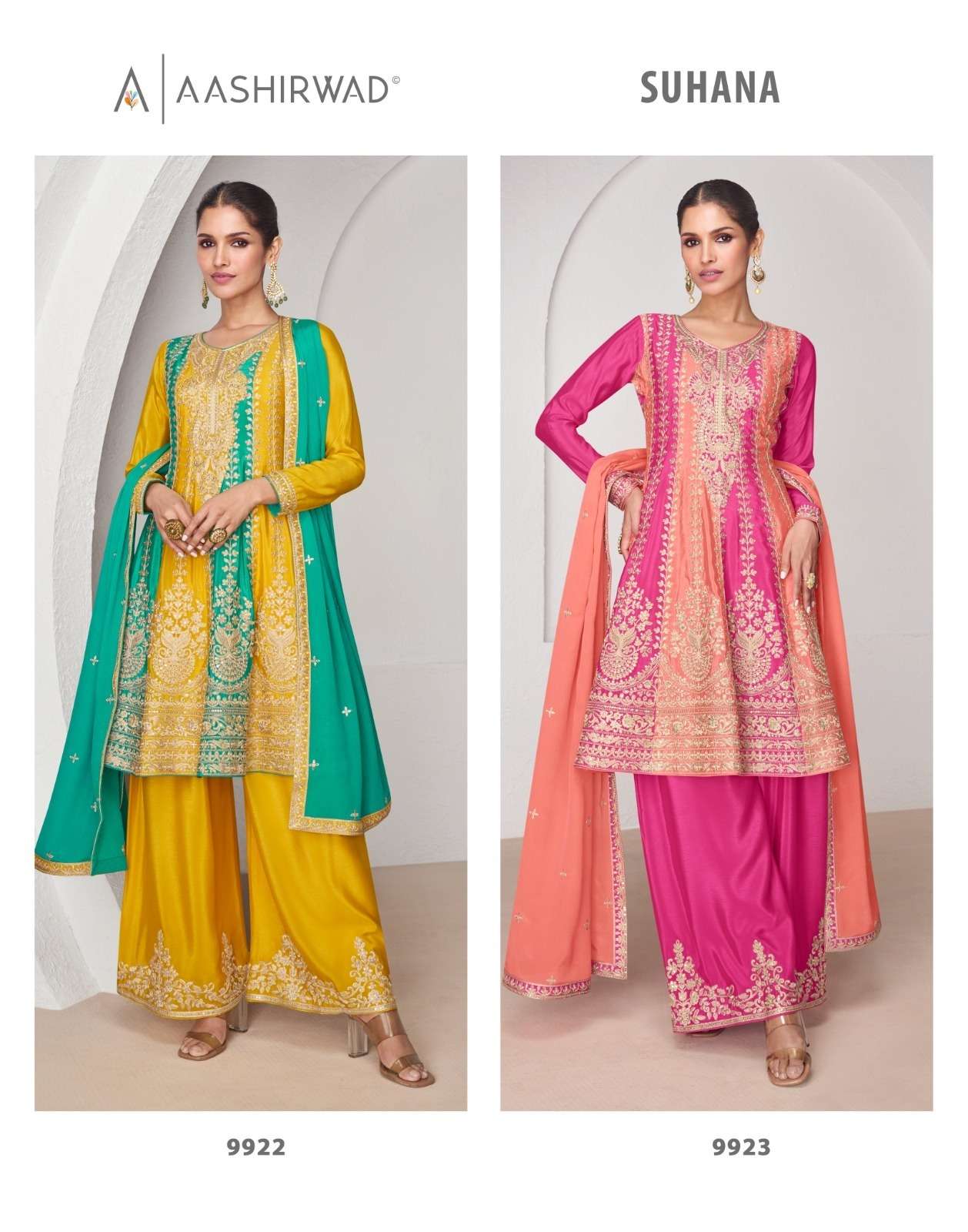 Aashirwad Suhana 9922 To 9923 Latest Style Readymade Dress Festive Collection