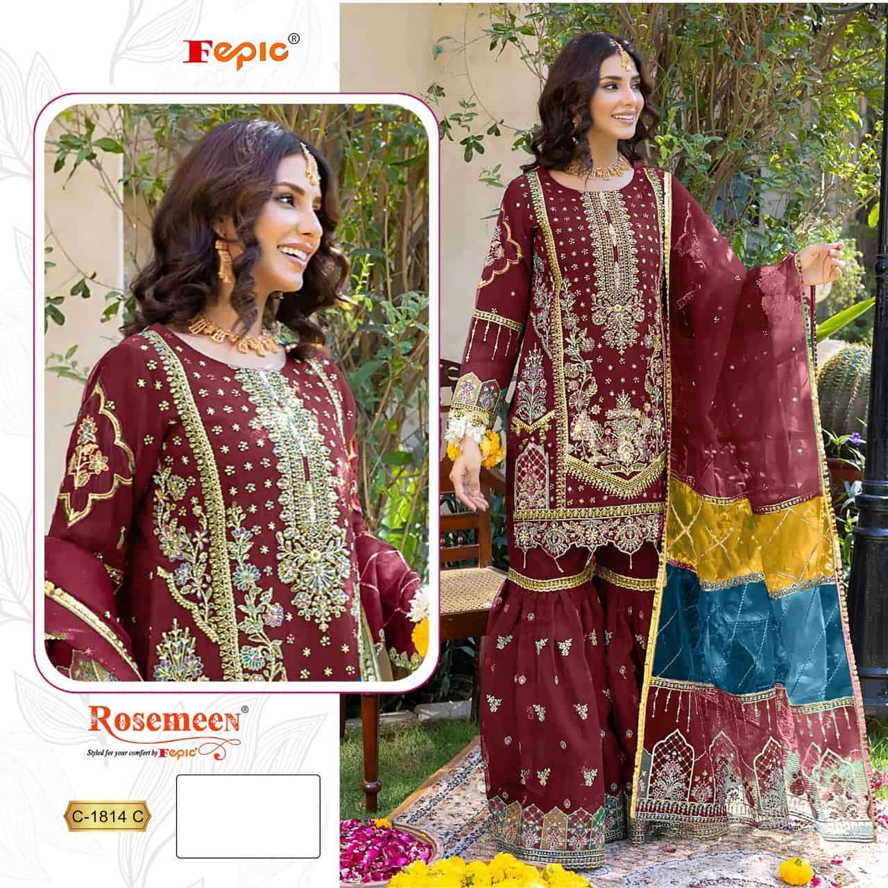 Fepic C 1814 C Festive Wear Style Designer Pakistani Salwar Kameez Collection