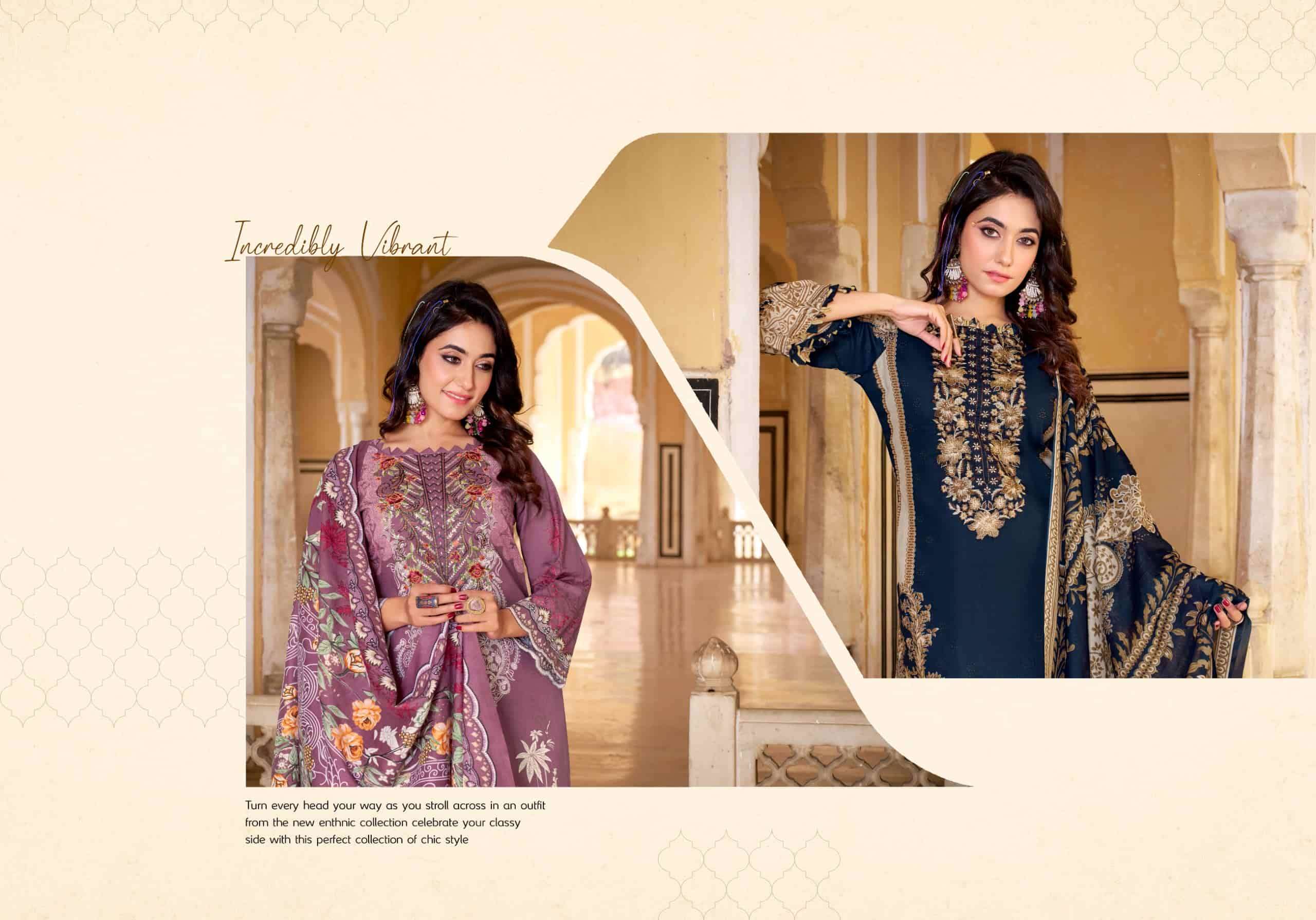 Romani Aarzu Vol 32 Fancy Cotton Dress Material Catalog Wholesalers