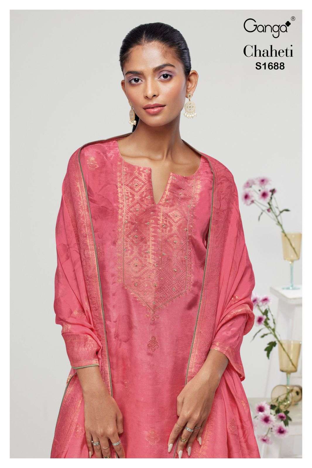 Ganga Chaheti 1688 Partywear Silk Branded Traditional Dress Collection
