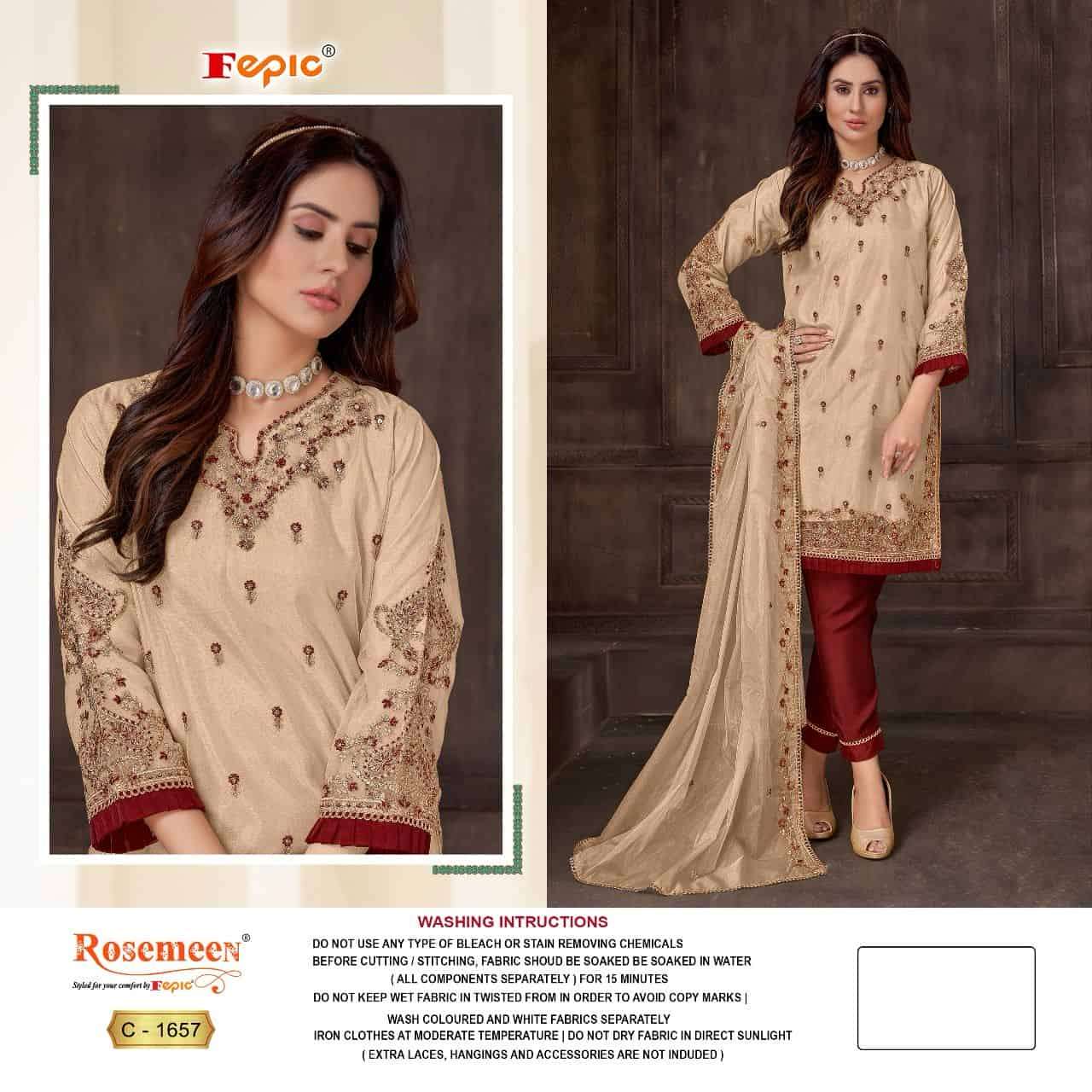 Fepic C 1657 Colors Festive Wear Style Fancy Designer Pakistani Salwar Suit Wholesalers