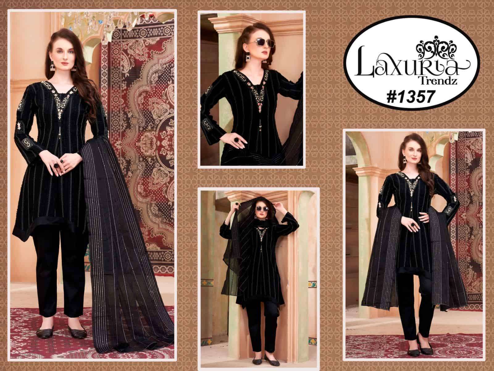 Laxuria Trendz 1357 Fancy Designer Style Readymade Kurti Bottom Dupatta Set