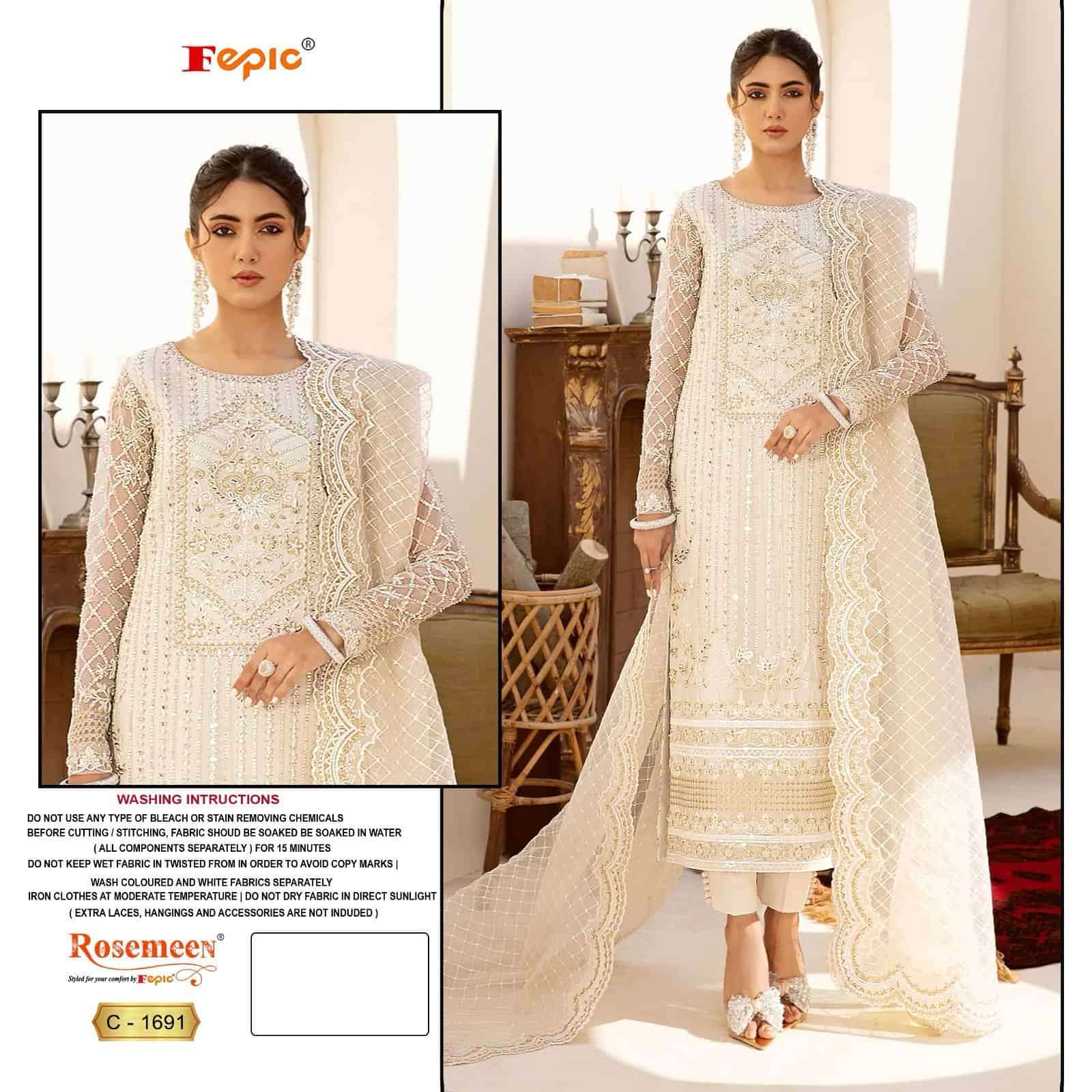 Fepic Rosemeen C-1691 Georgette Pakistani Suit