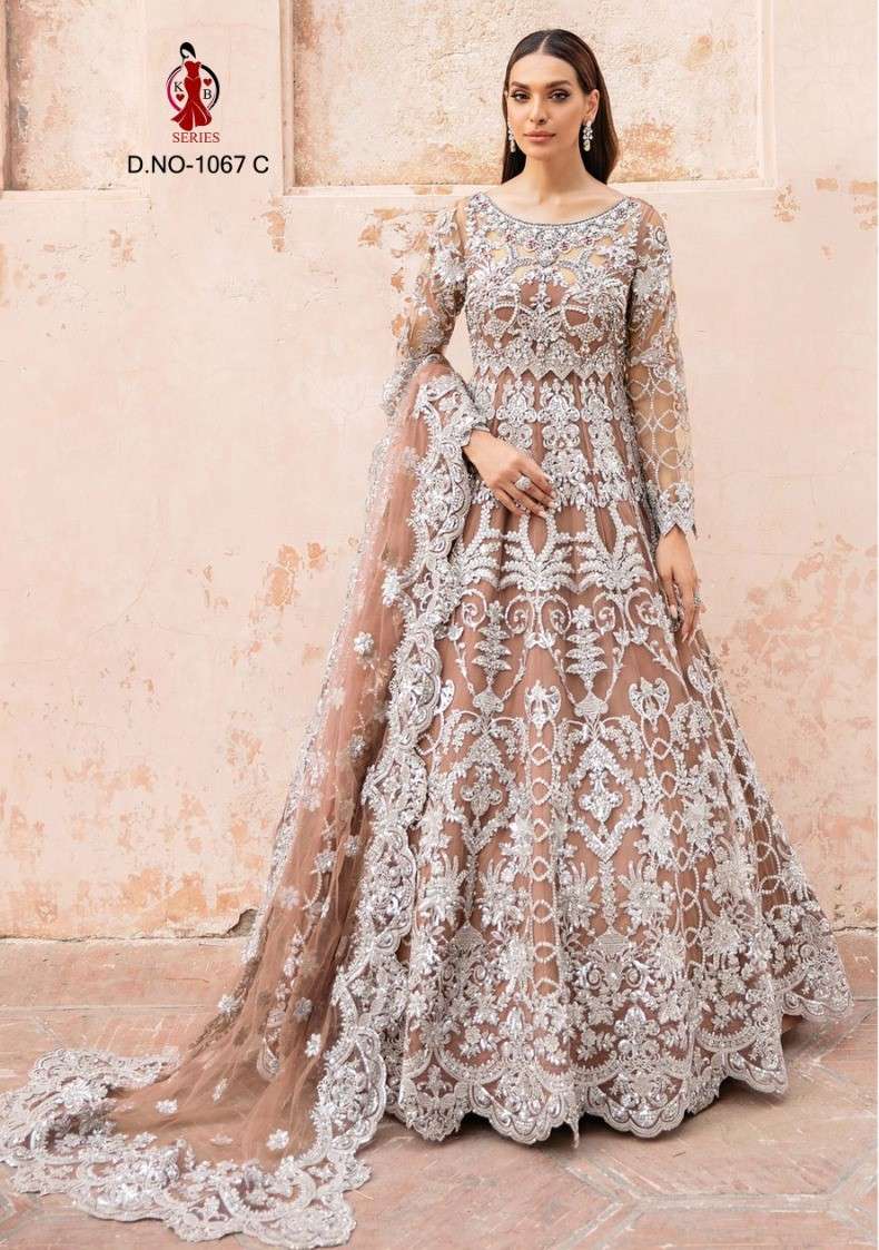 Kb Series 1067 Colors Latest Designer Bridal Wear Gown New Collection Exporter