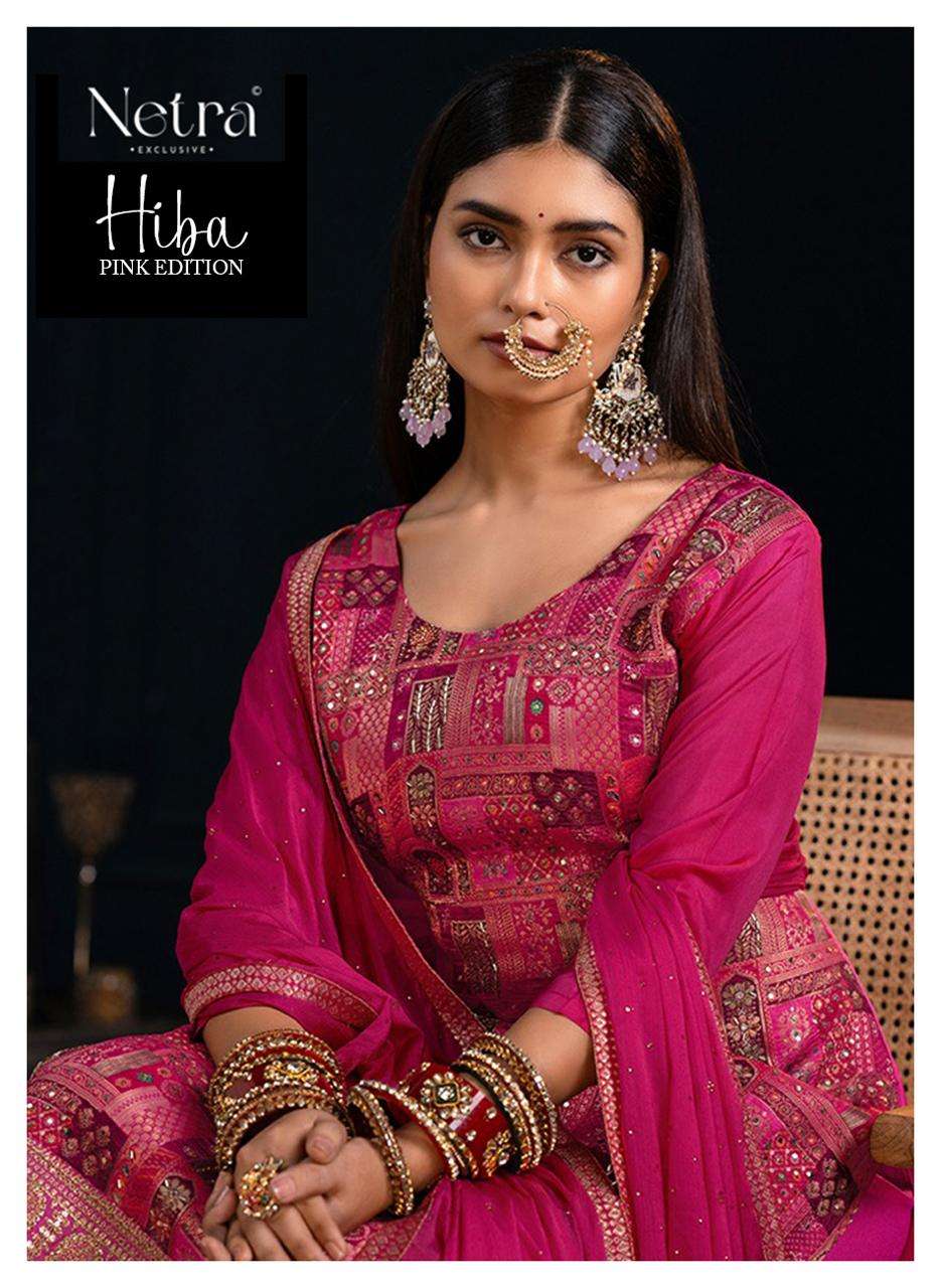 Netra Hiba Pink Edition Fancy Banarasi Designs Latest Suit Collection
