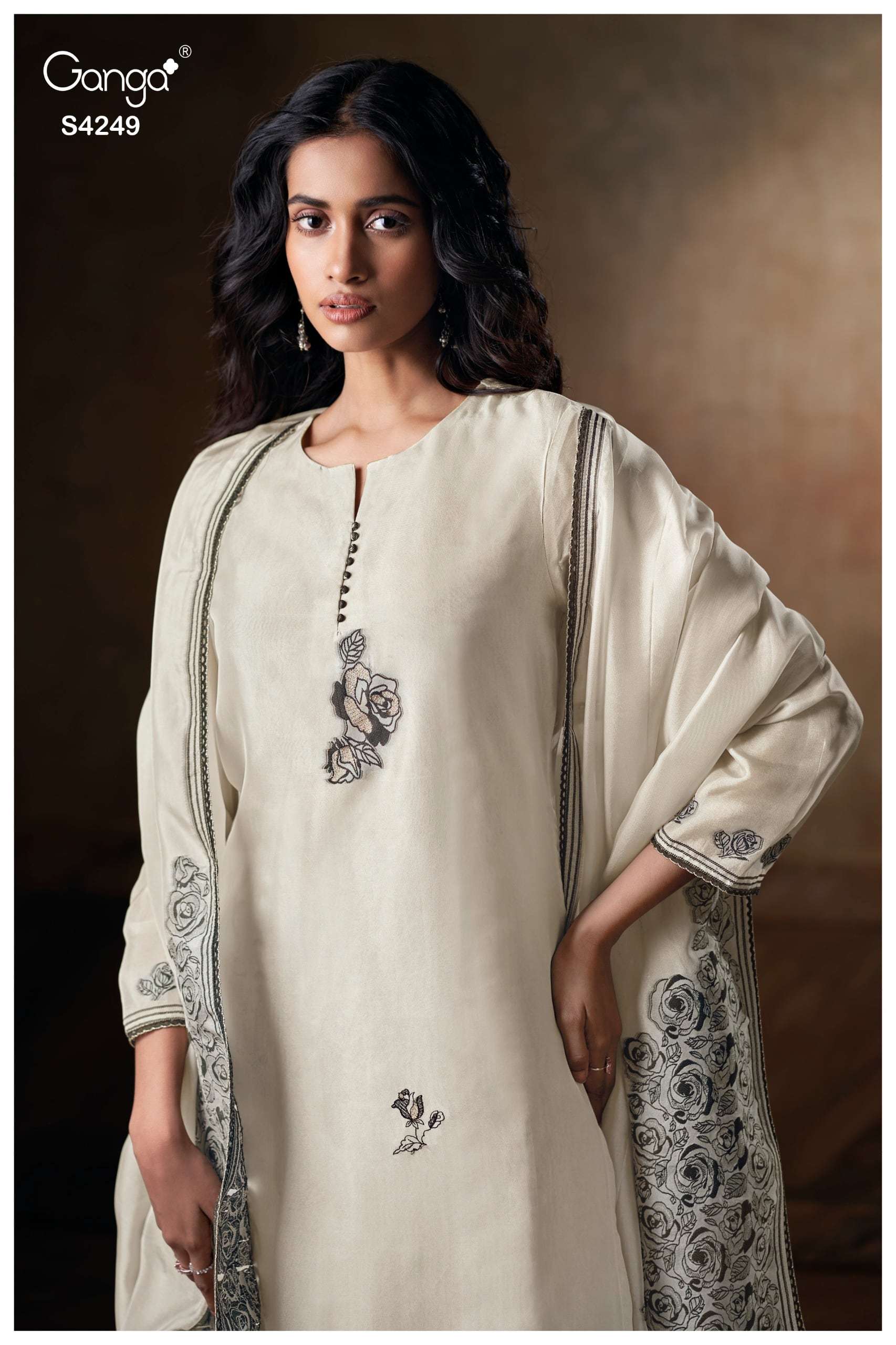 Ganga Fashion Leira 4249 Pure Woven Silk Premium Designs Suits