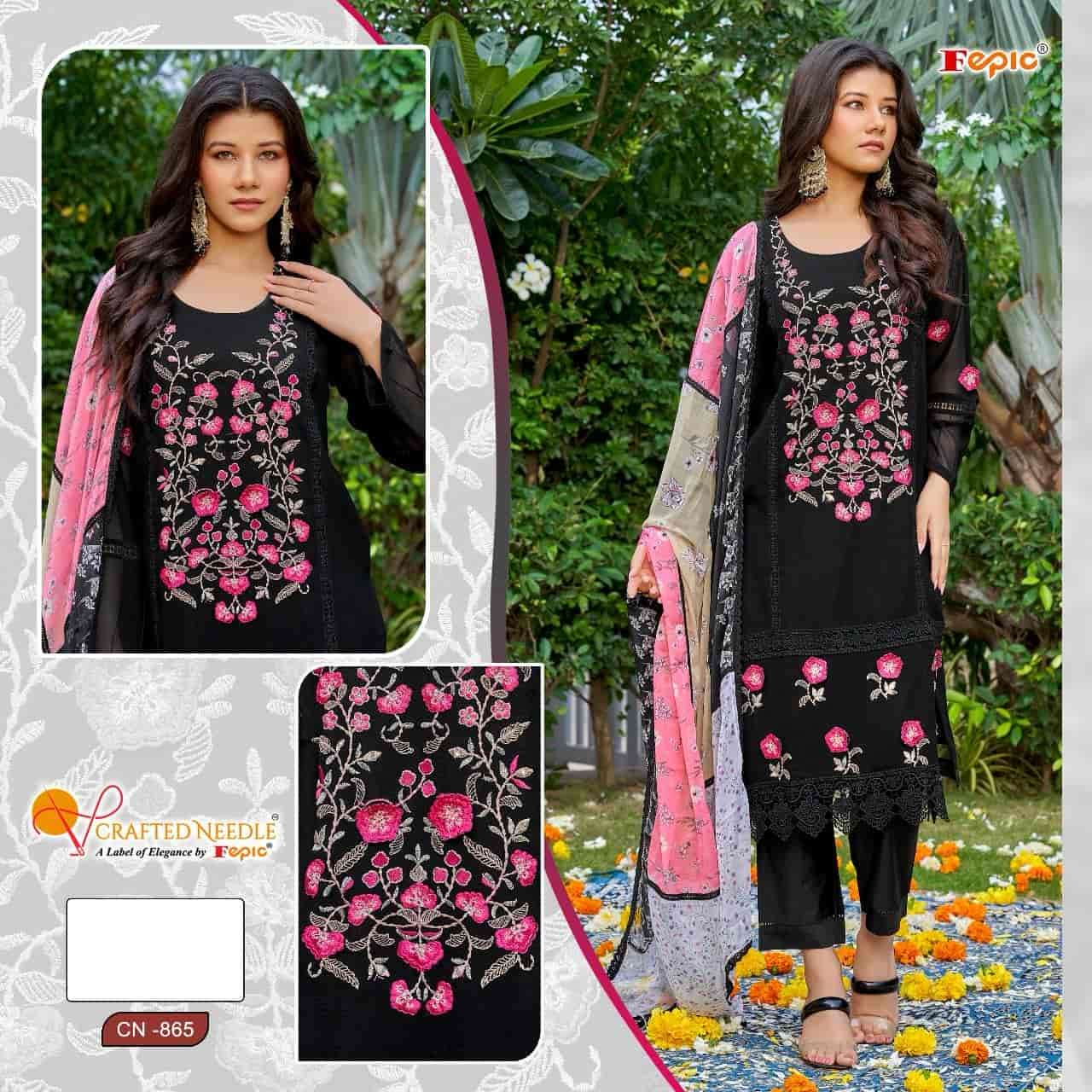 Fepic Crafted Needle Embroidered Georgette Suit