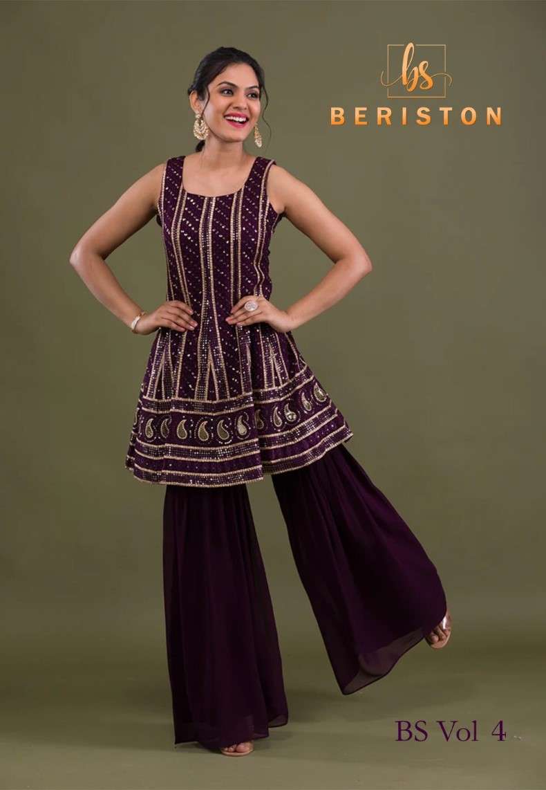 Beriston Bs Vol 4 Fancy Readymade Sharara Stylish Suit New Designs