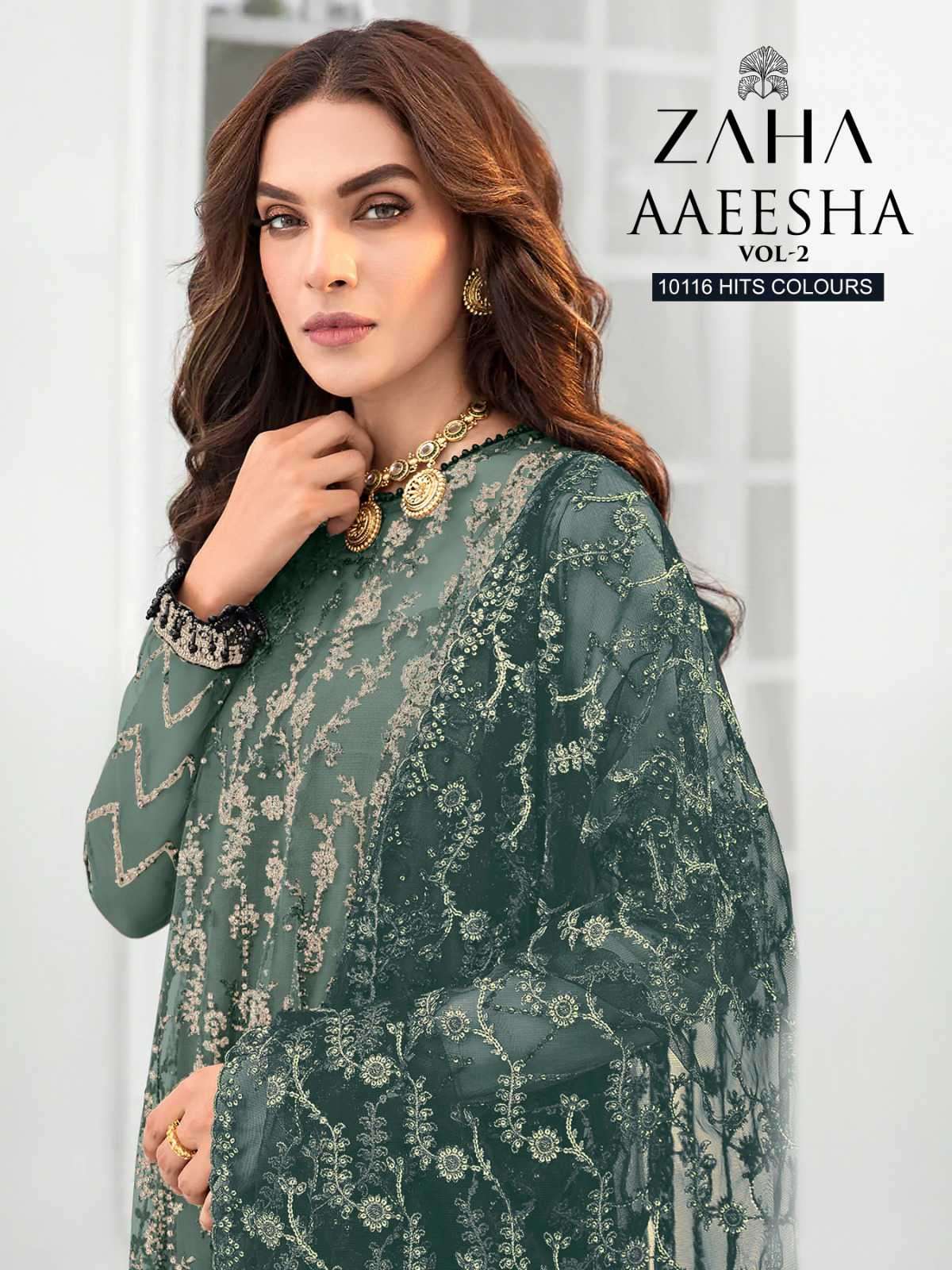 Zaha Aaeesha Vol 2 10116 Hits Colours 3 Designer Pakistani Dress
