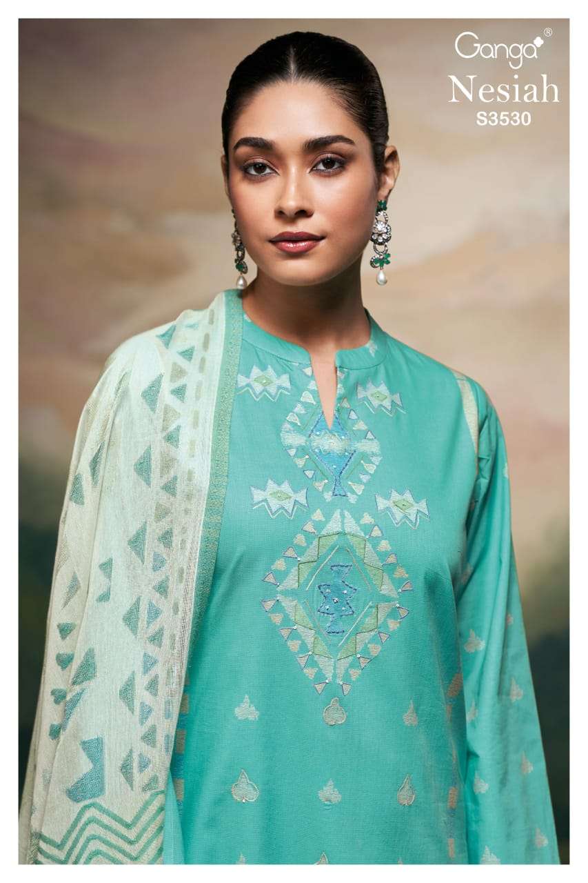 Ganga Fashion Nesiah 3530 Premium Designs Cotton Suit Collection