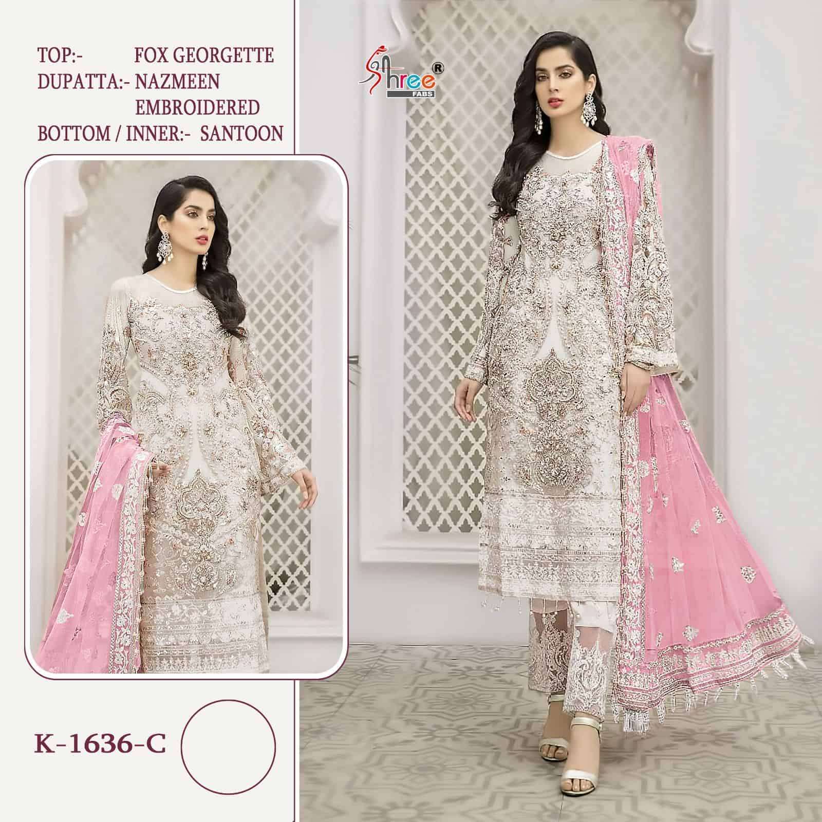 K-1636 C Designer Pakistani Salwar Suit