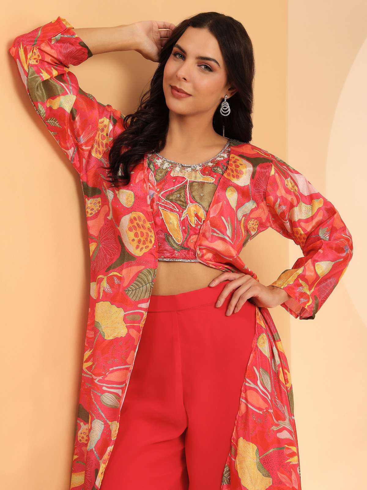 Amoha Trends C393 Fancy 3 Piece Shrug Suit Latest Designs