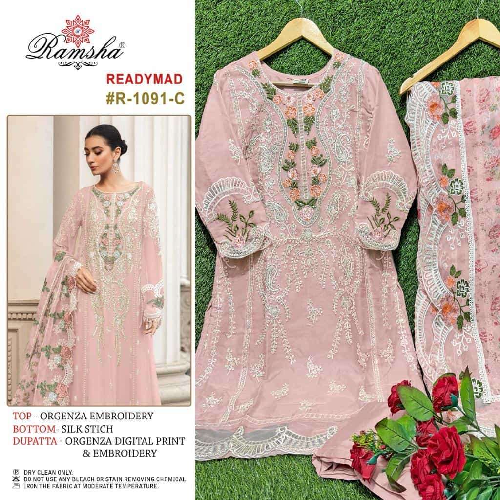 Ramsha R 1091 NX Pakistani Festive Wear Style Designer Readymade Suit Exporter