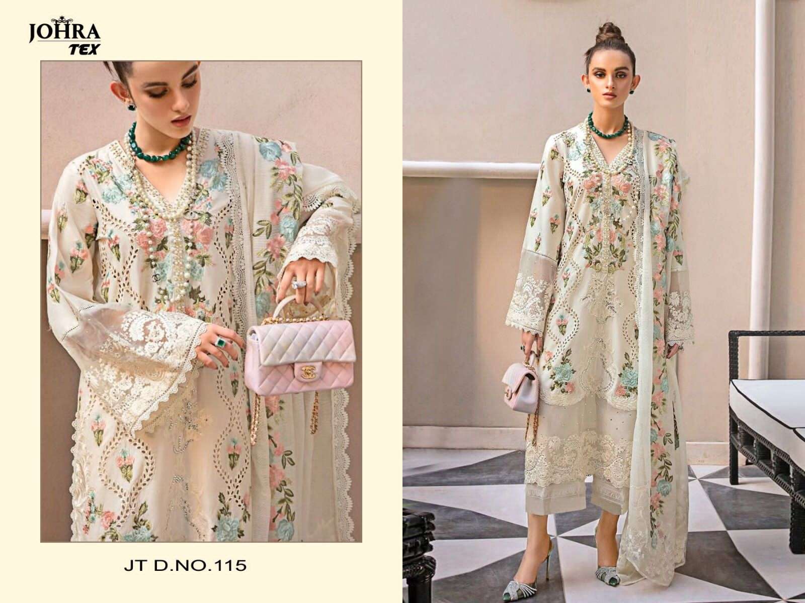 Johra Tex JT-115 Embroidered Cotton Dress