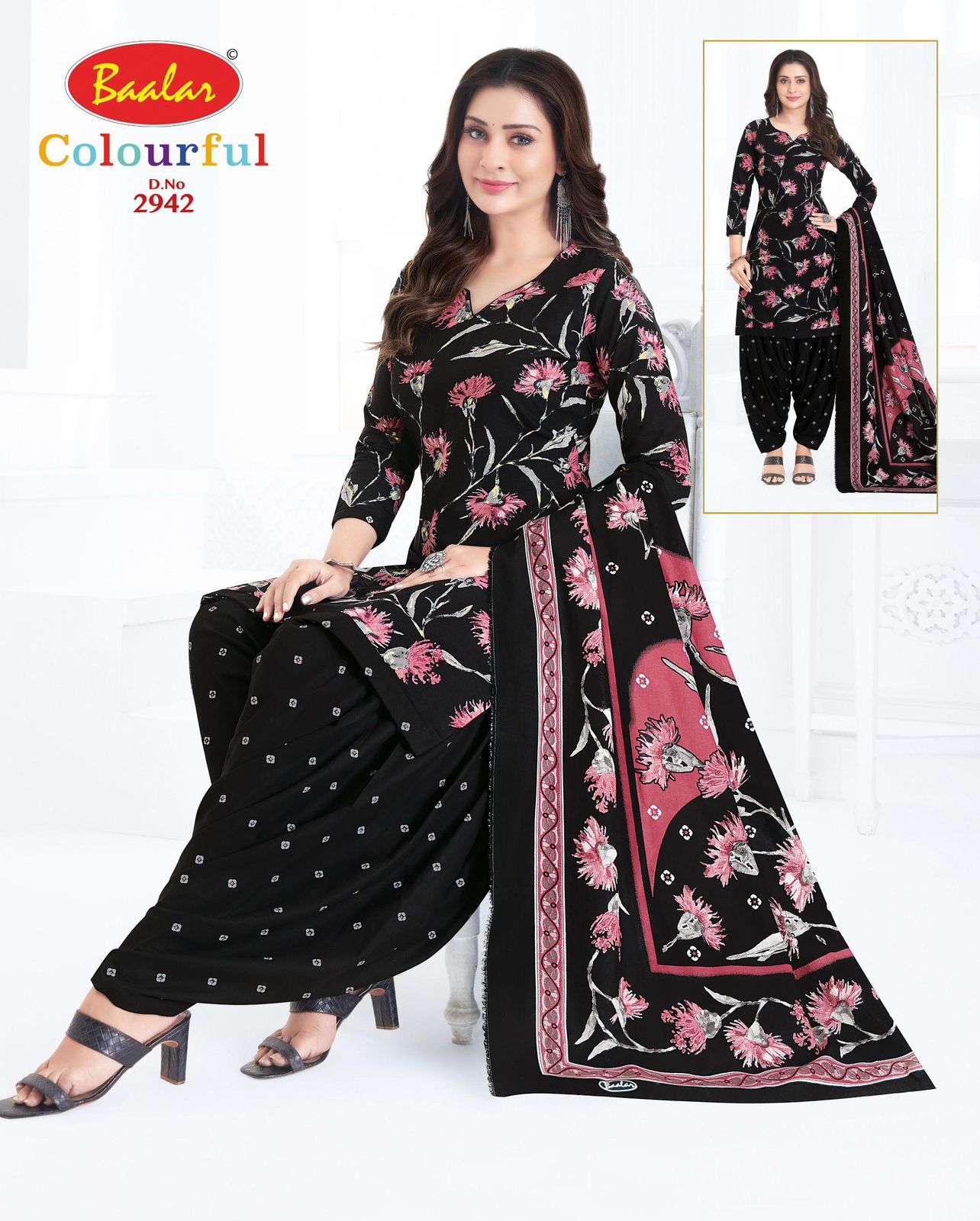 Baalar Colourful Vol 29 Unstitch Pure Cotton Suit