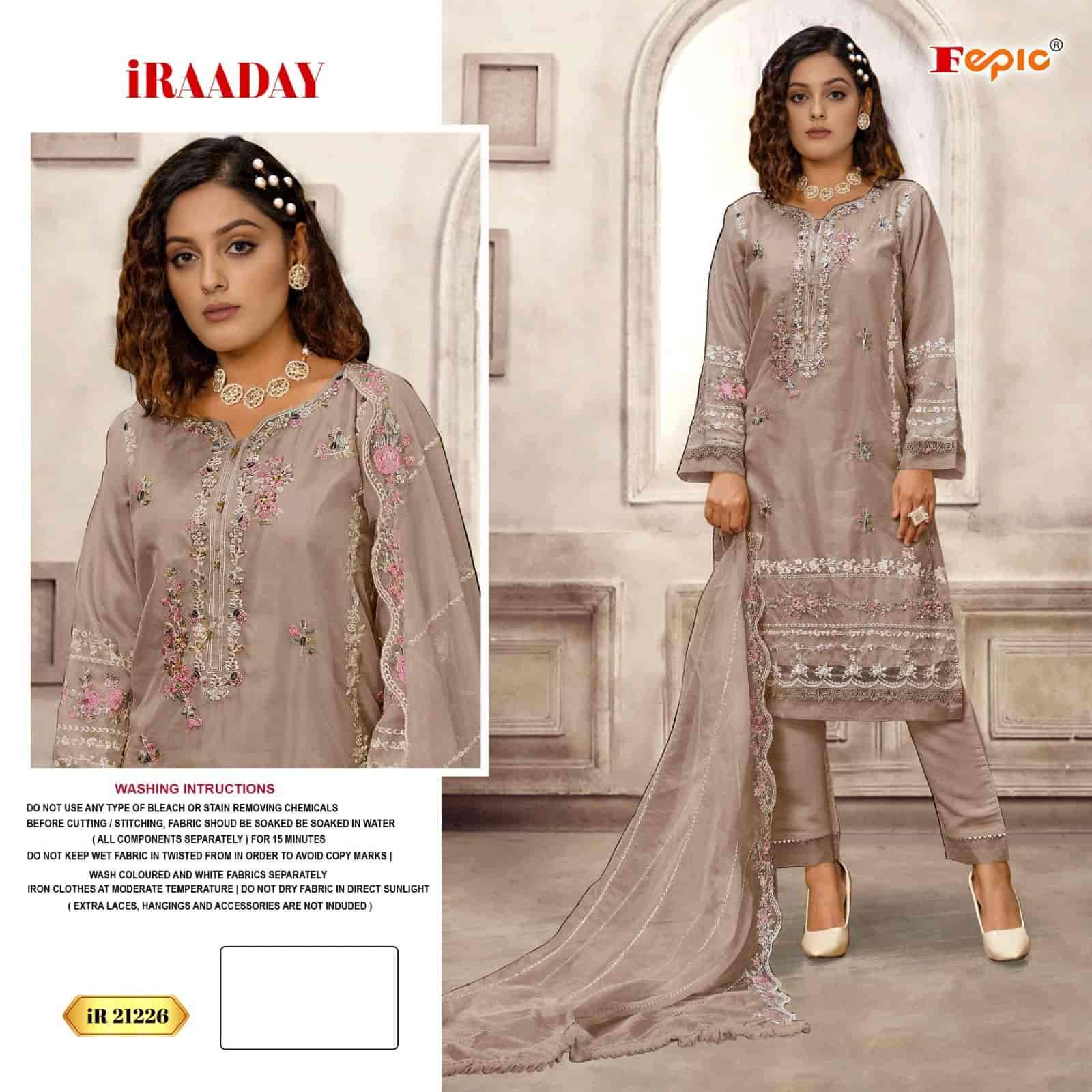 Fepic IR 21226 Colors Pakistani Designer Organza Salwar Kameez Wholesalers