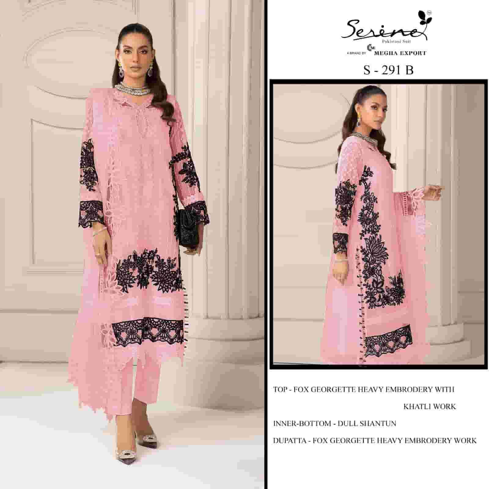 Megha Export S 291 Colors Georgette Unstitched Pakistani Dress Elegance