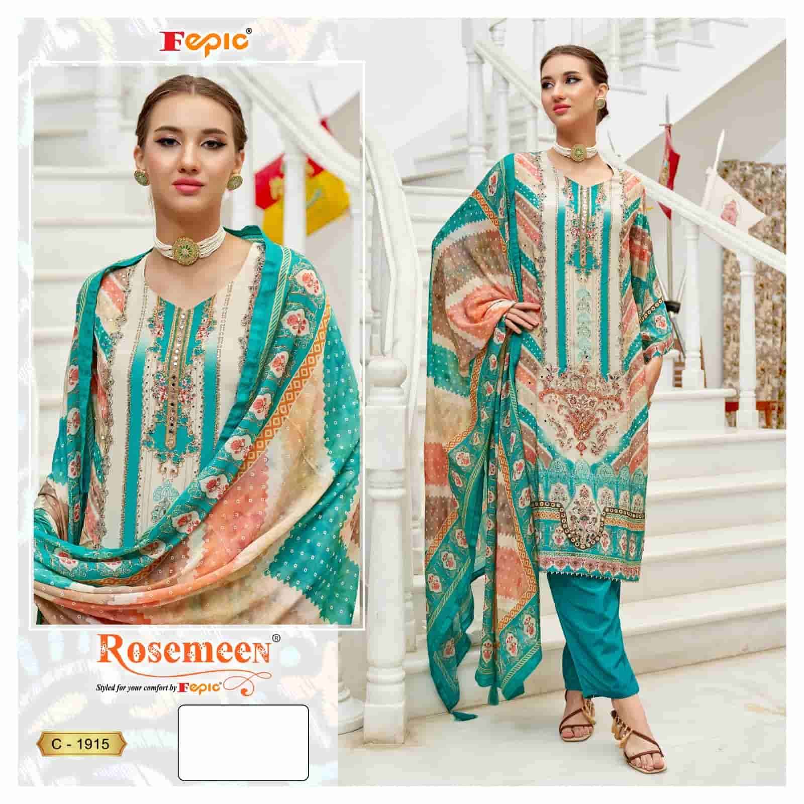 Fepic C 1915 Pakistani Designer Embroidered Suit Exporter