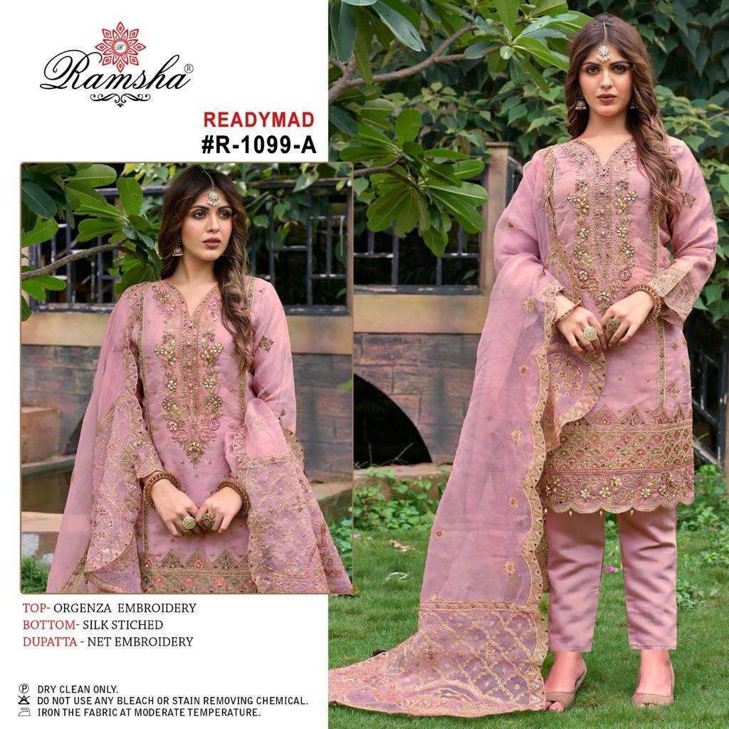 Ramsha Designer Organza Festive Suit R-1099A