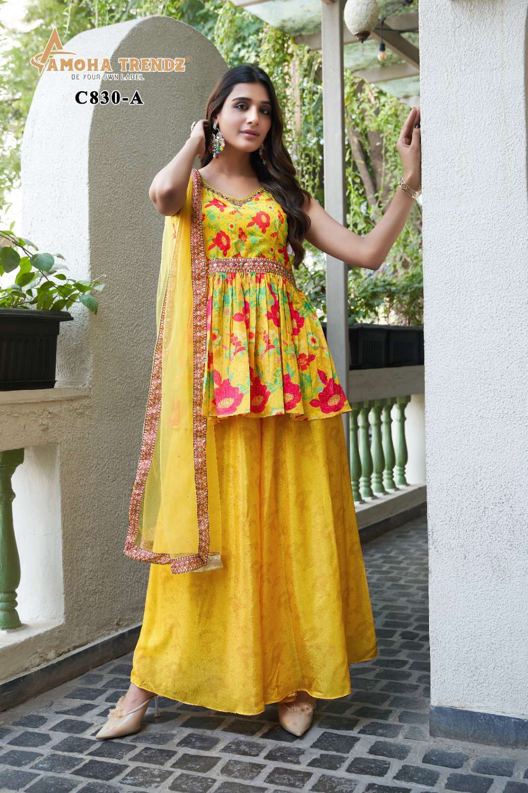 Amoha Trends C 830 Designer Palazzo Suit Latest Collection
