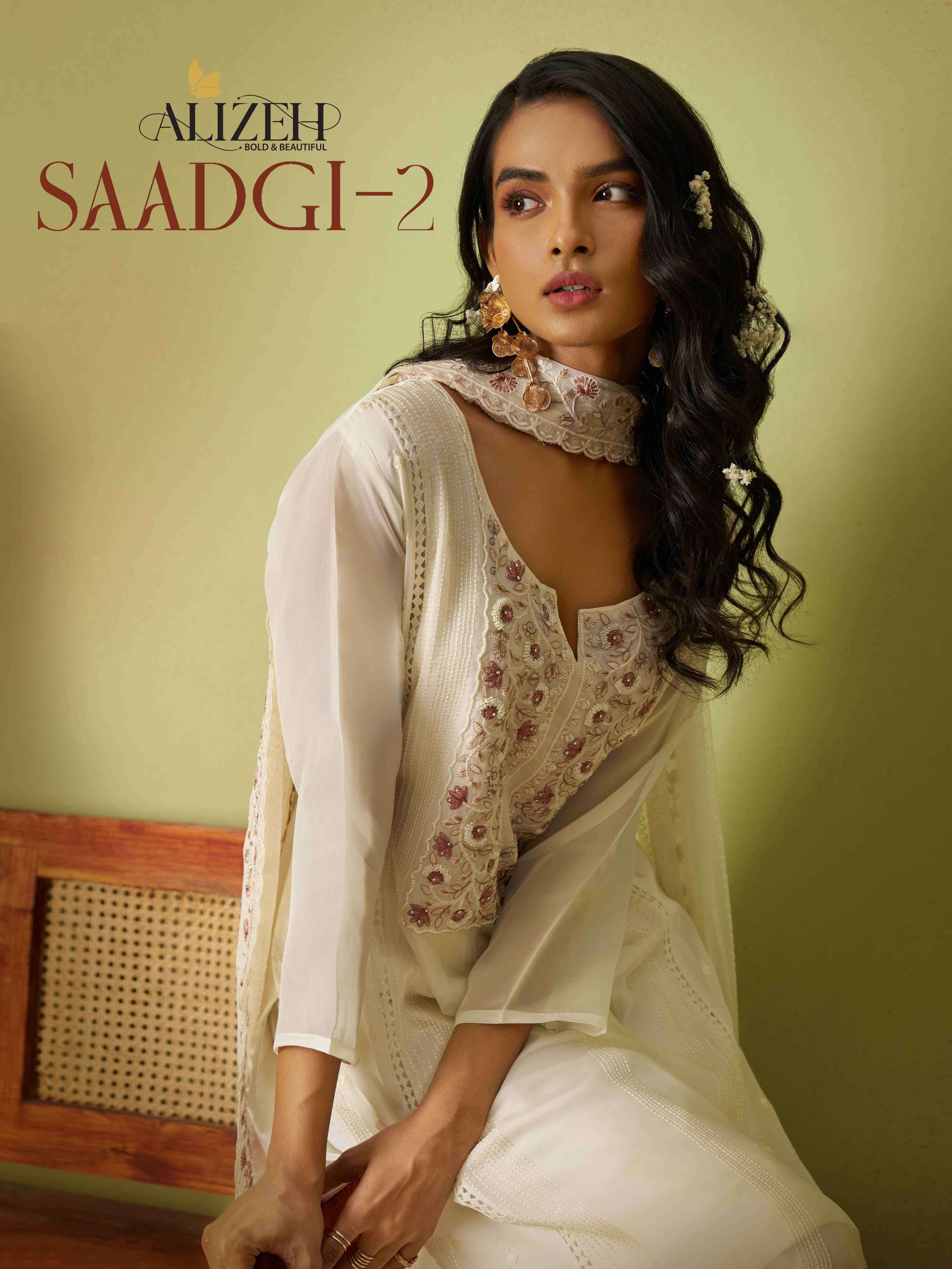 Alizeh Saadgi Vol 2 Straight Style Designer Suit Latest New Collection