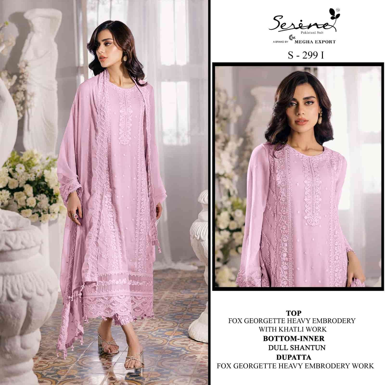 Megha Export S 299 Colors Festive Wear Style Designer Georgette Suit Wholesalers