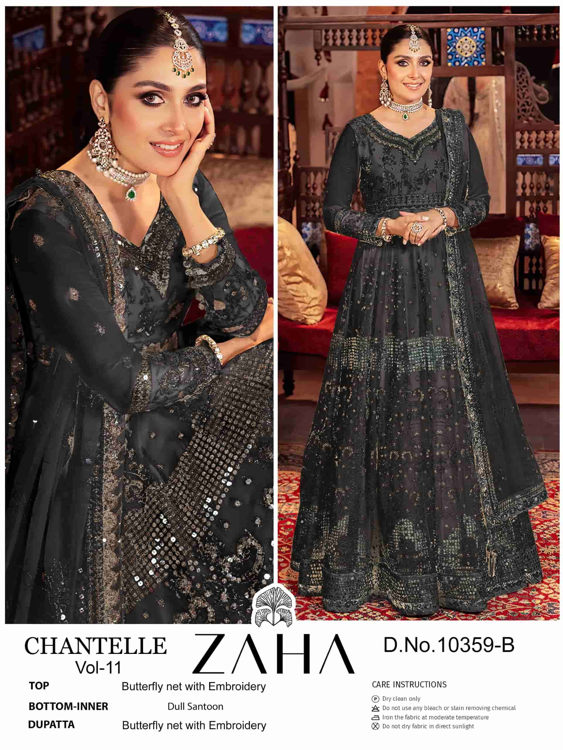 Zaha 10359 B Exclusive Heavy Designer Style Pakistani Suit Collection