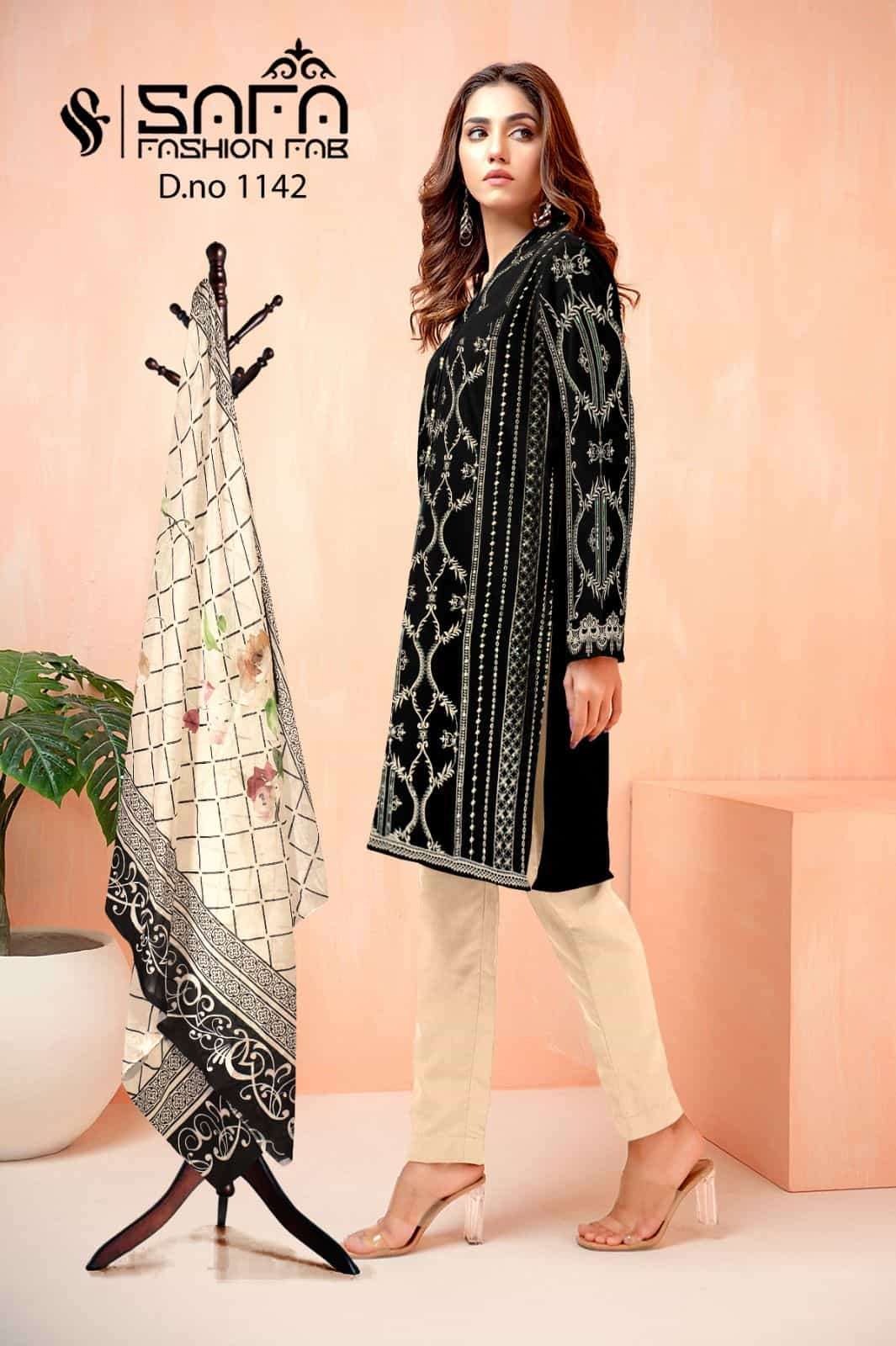 Safa Fashion Fab 1142 Pakistani Stylish Kurti Bottom Dupatta Collection