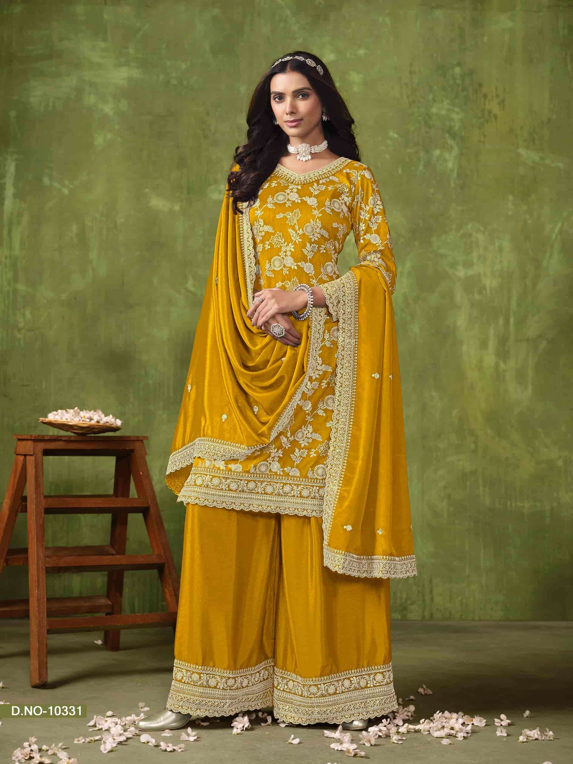 Anjubaa Vol 33 Party Wear Style Designer Sharara Suit Wholesalers