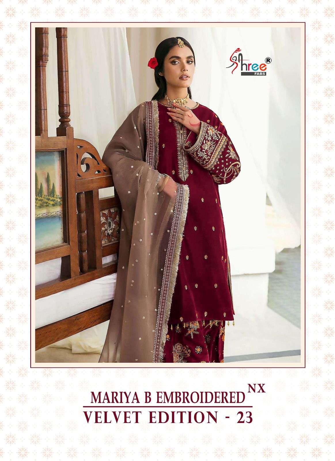 Shree Fabs Mariya B Embroidered Velvet Edition 23 Mini Nx Designer Velvet Suits Exporter
