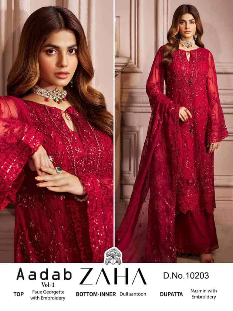 Zaha Aadab Vol 1 Pakistani Festive Wear style New Catalog Collection