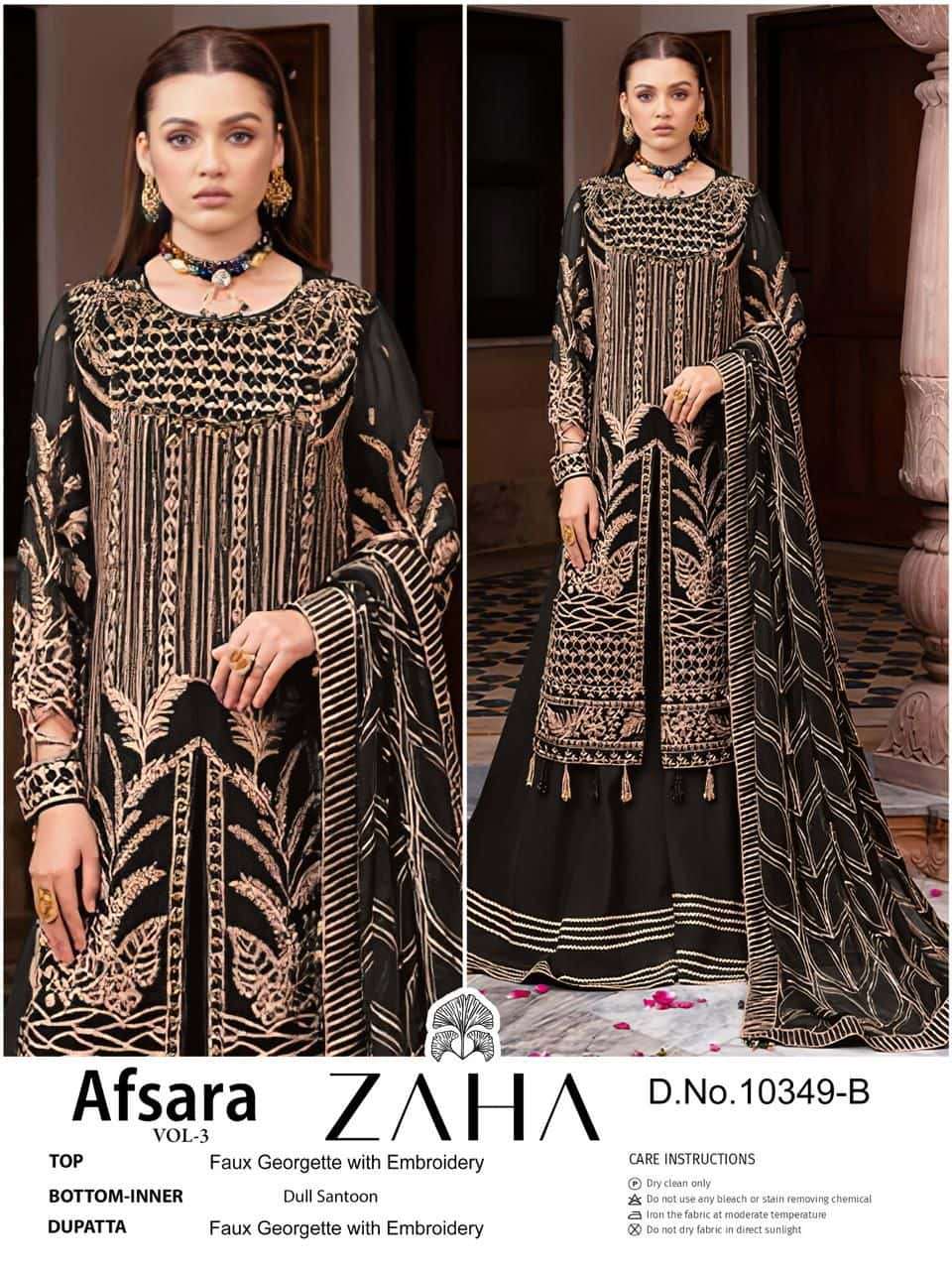 Zaha Afsara Vol 3 10349 Colors Pakistani Festive Wear Style Salwar Suit Wholesalers