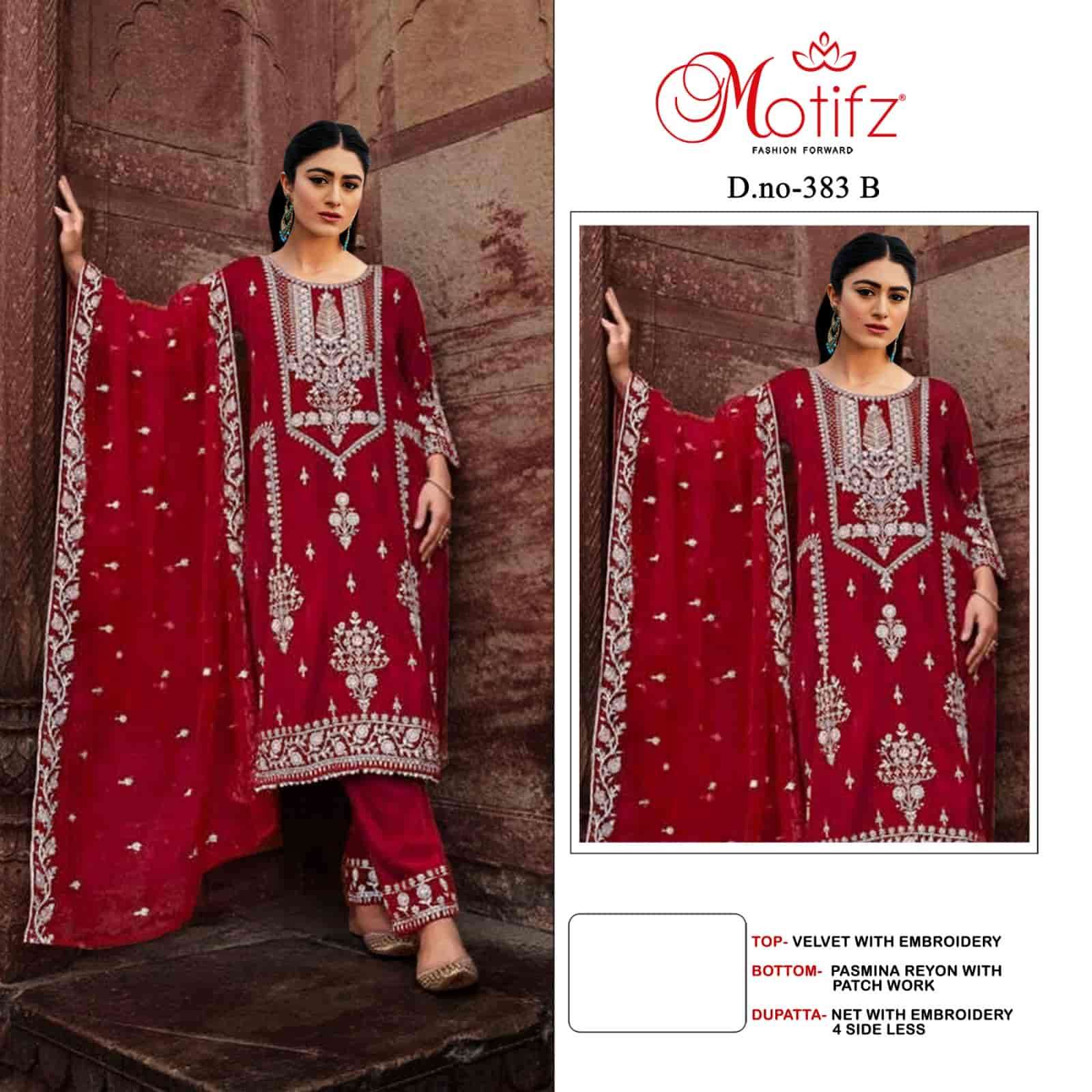Motifz 383 Velvet Pakistani Designer Suit