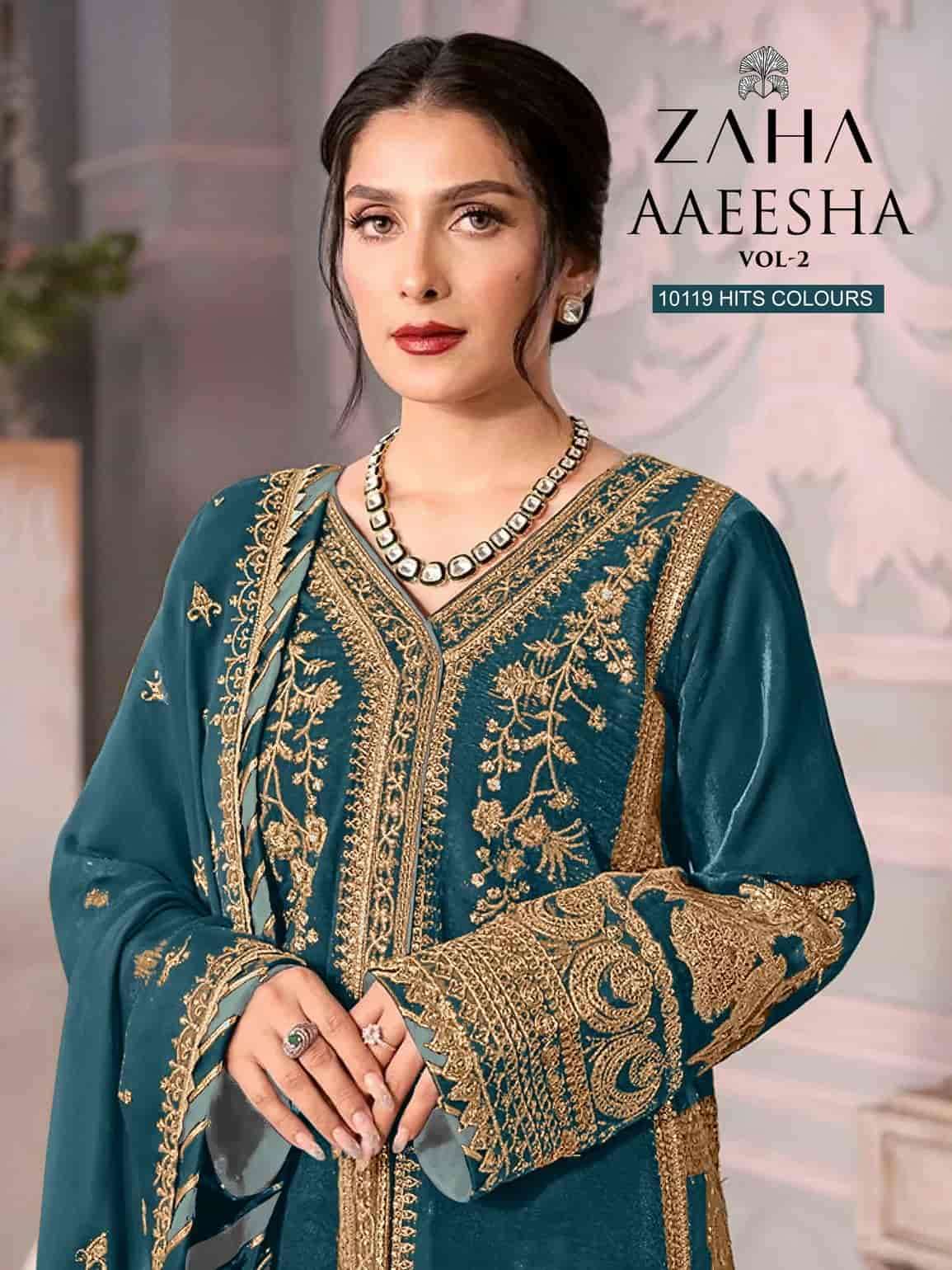 Zaha Aaeesha Vol 2 10119 Hits Colors Pakistani Party Wear Salwar Suit