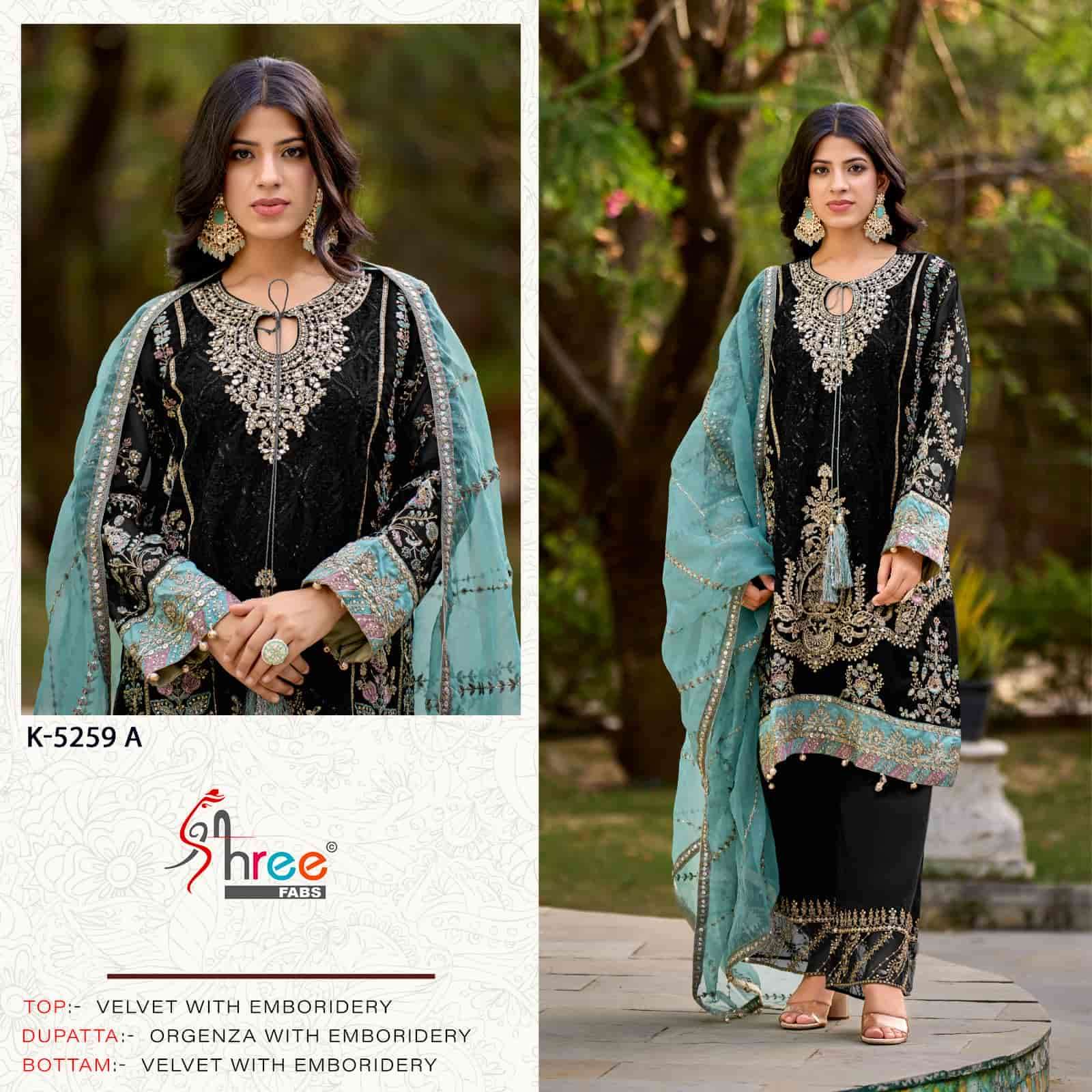 Shree Fabs K 5259 Colors Pakistani Style Heavy Embroidered Winter Wear Collection