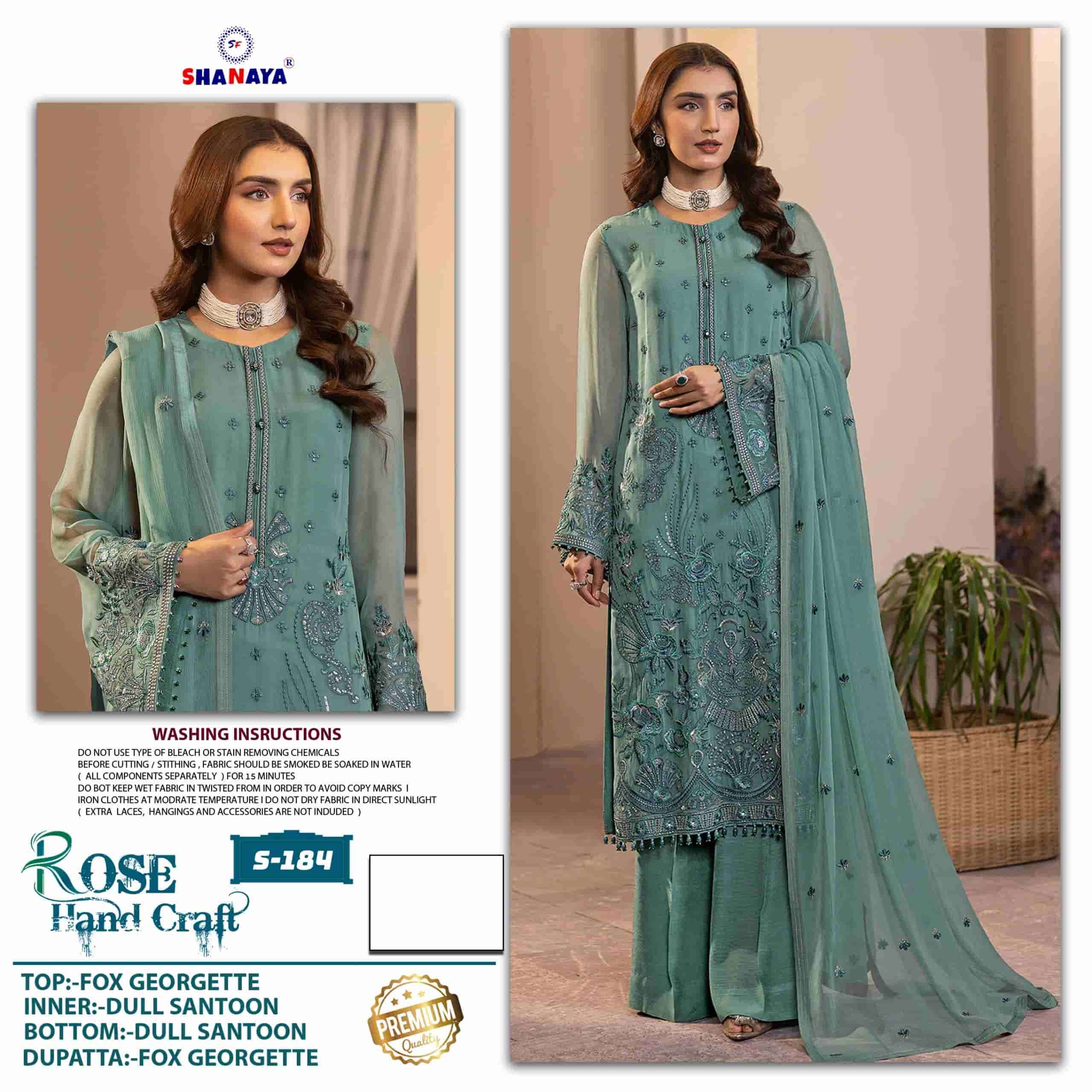 Shanaya S 184 Pakistani Heavy Embroidered Designer Suit EXporter