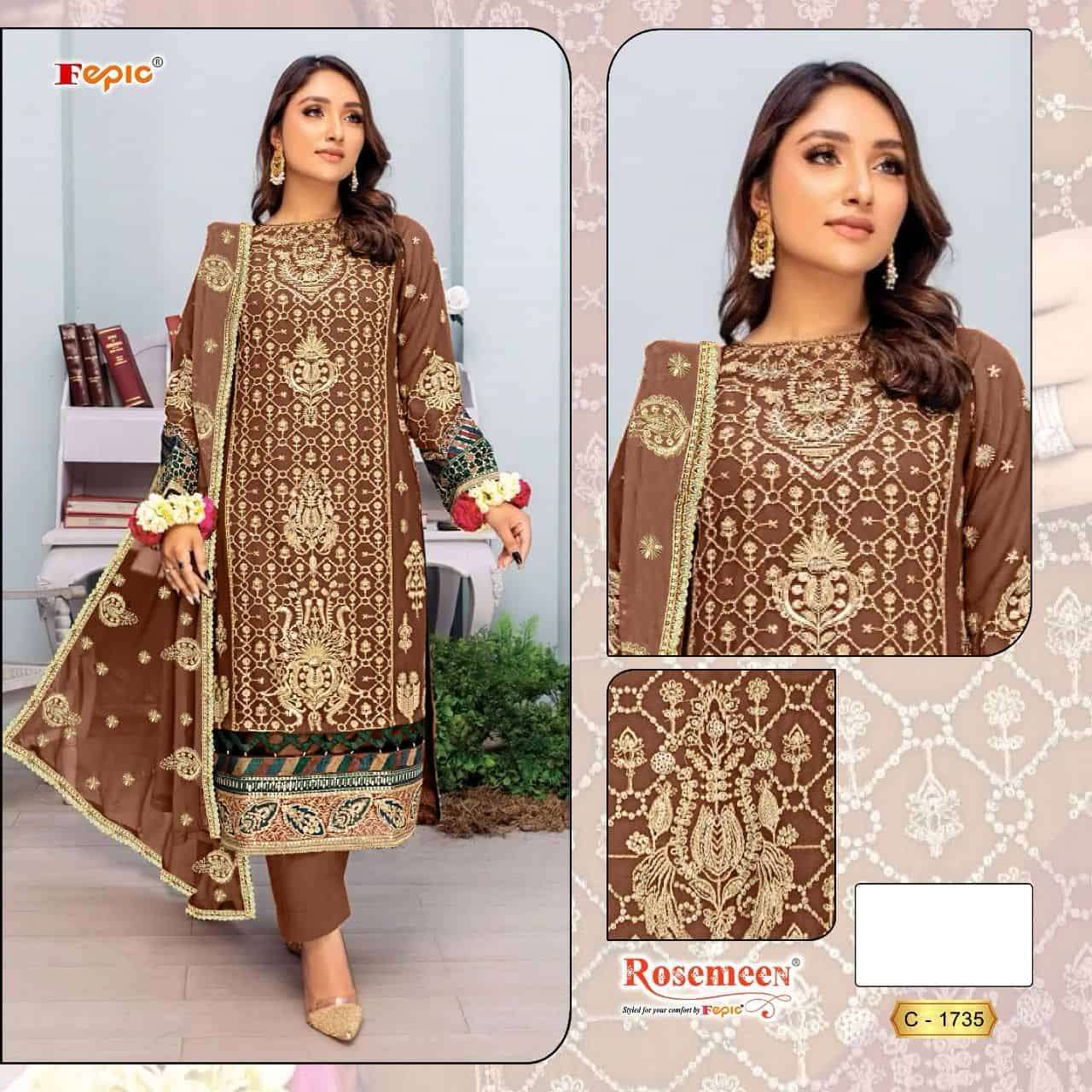 Fepic C 1735 Festive Wear Style Designer Organza Suit Exporter