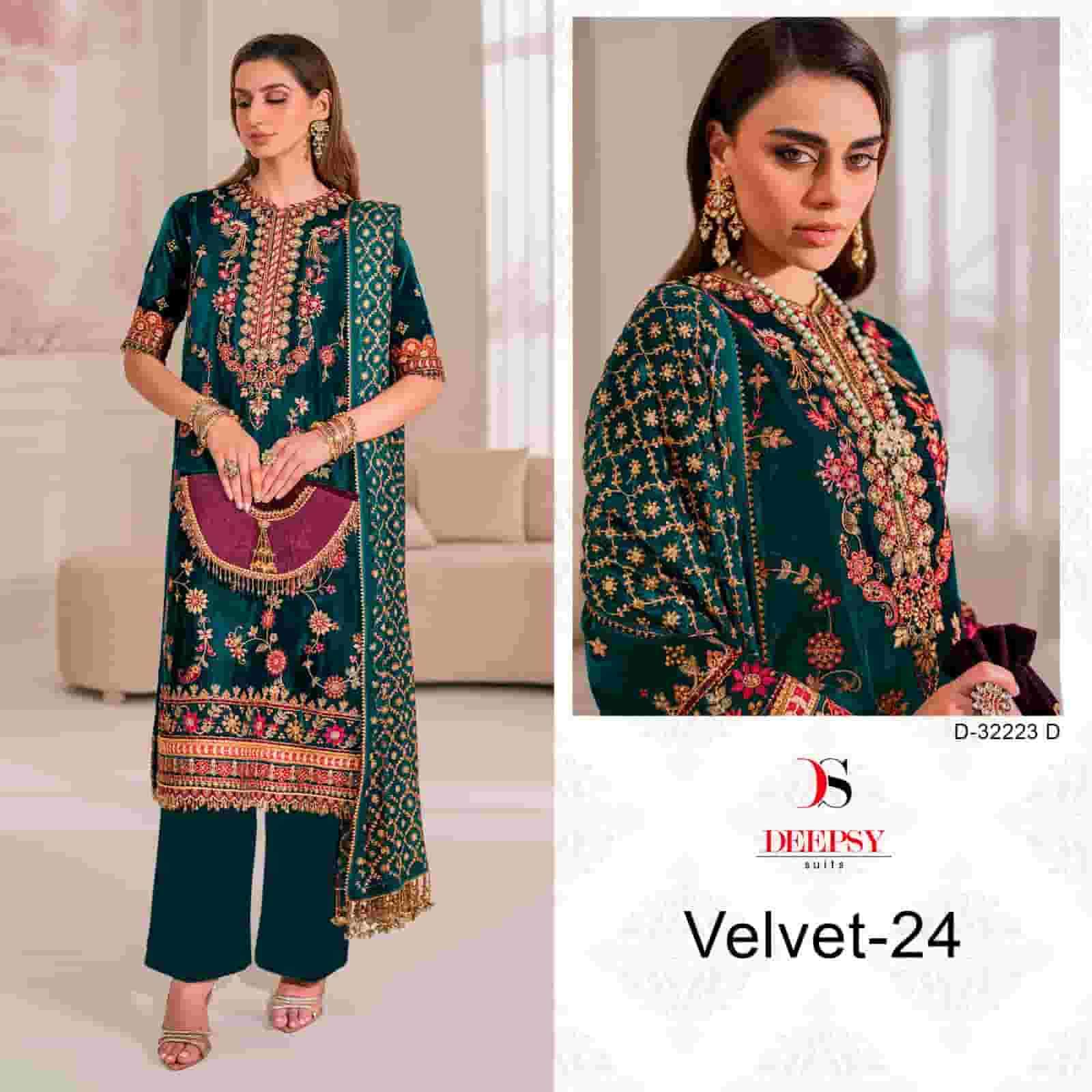 Deepsy D 32223 D Exclusive Heavy Designer Style Pakistani Velvet Suit Ensemble