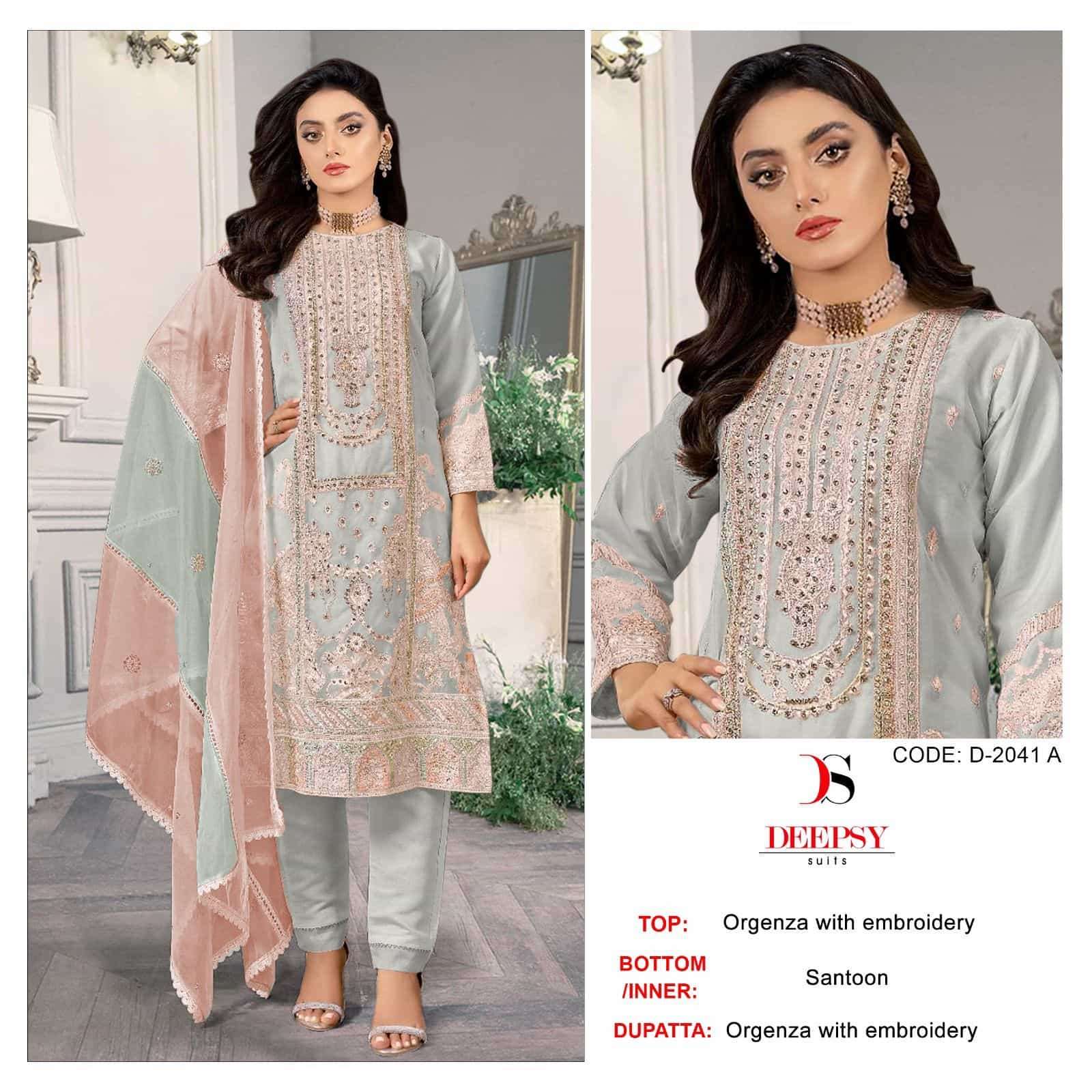 Deepsy D 2041 A Festive Wear Style Pakistani Latest Designer Suit Exporter