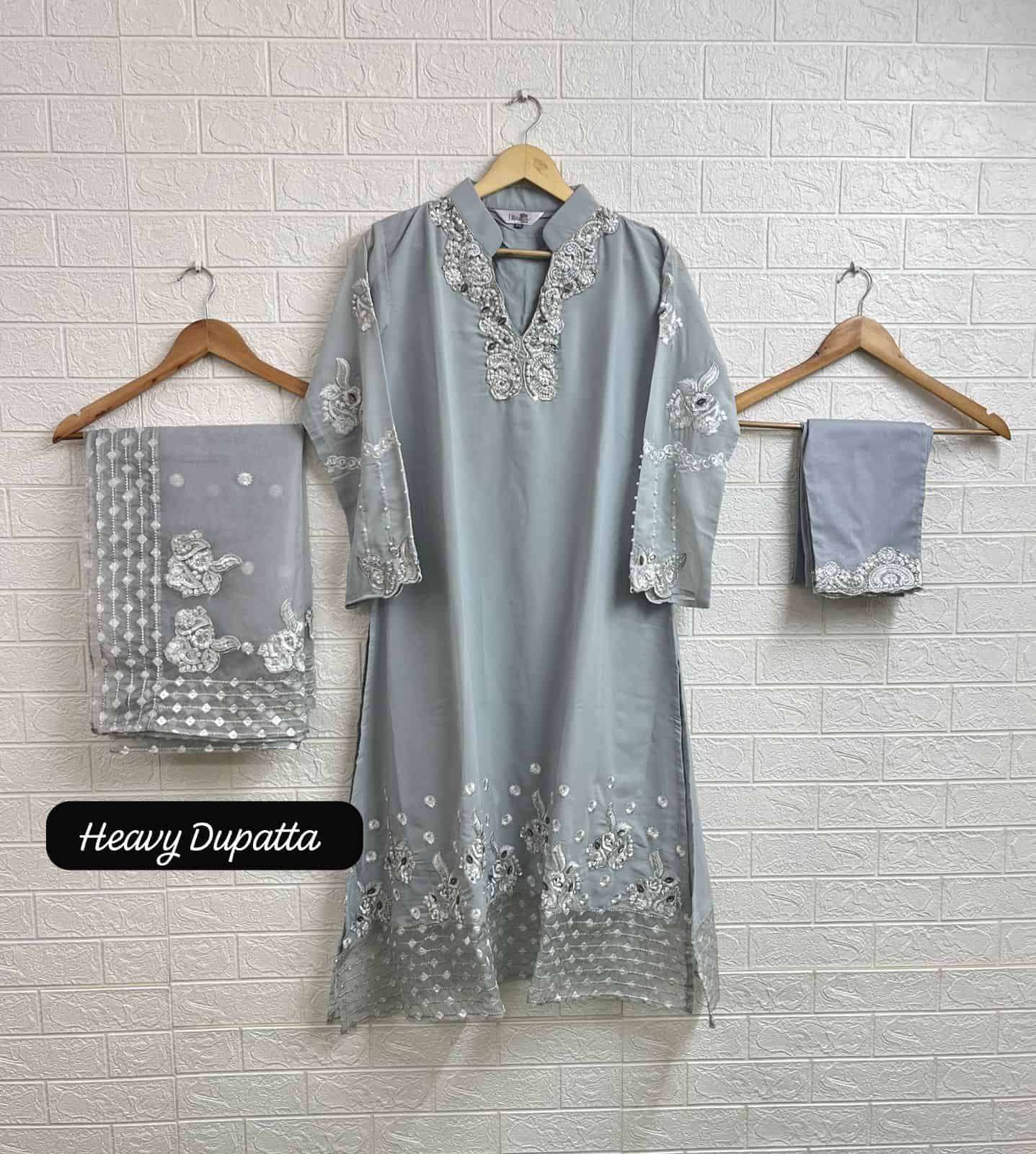 Laxuria Trends 1414 Latest Fancy Embroidered Designer Kurti Bottom Duptta Set Exporter