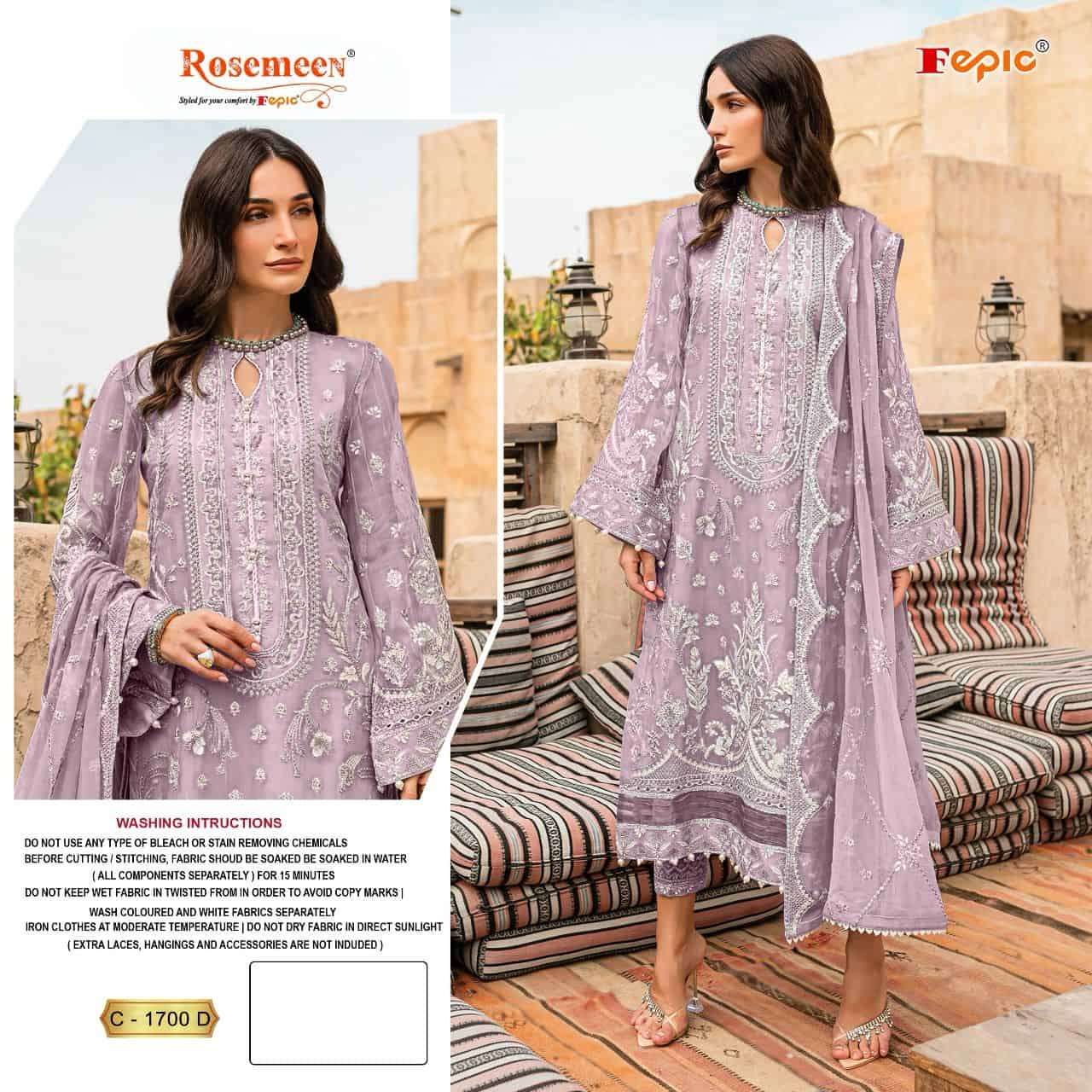 Fepic C 1700 Colors Latest New Stylish Designer Pakistani Festive Wear Suit Wholesalers