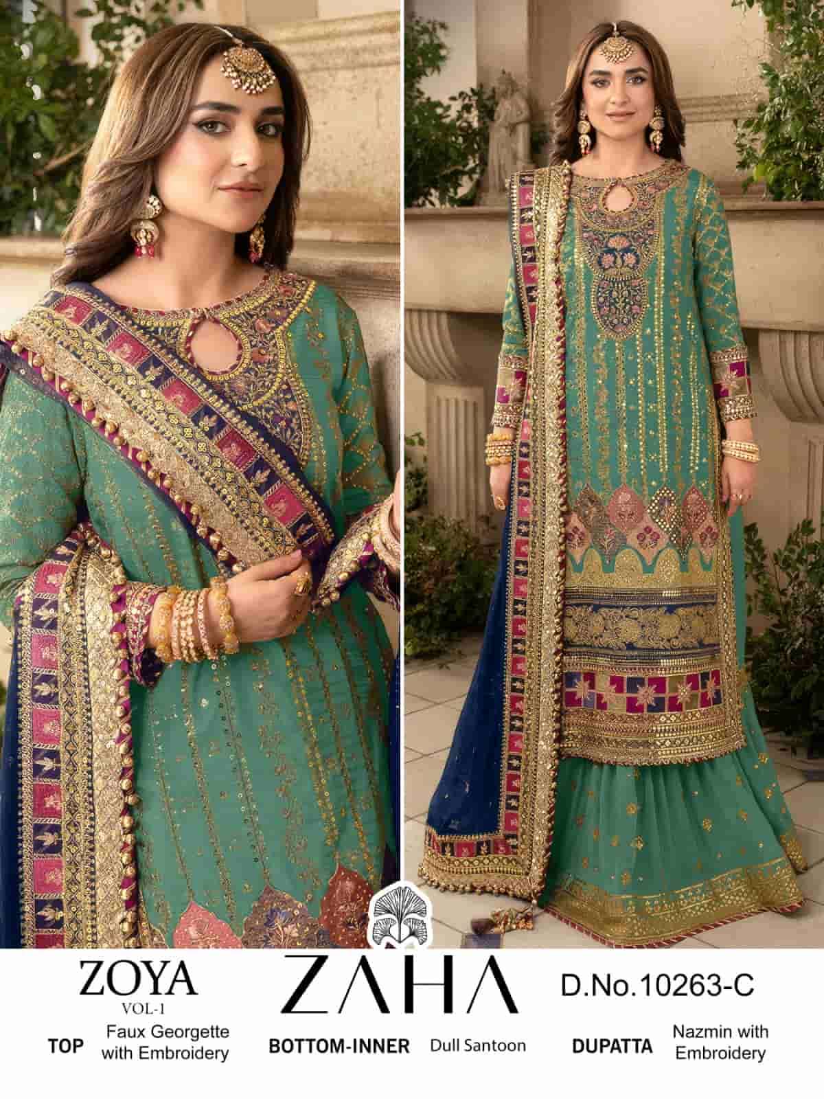 Zaha Zoya Vol-1 Georgette Pakistani Suit 10263-C