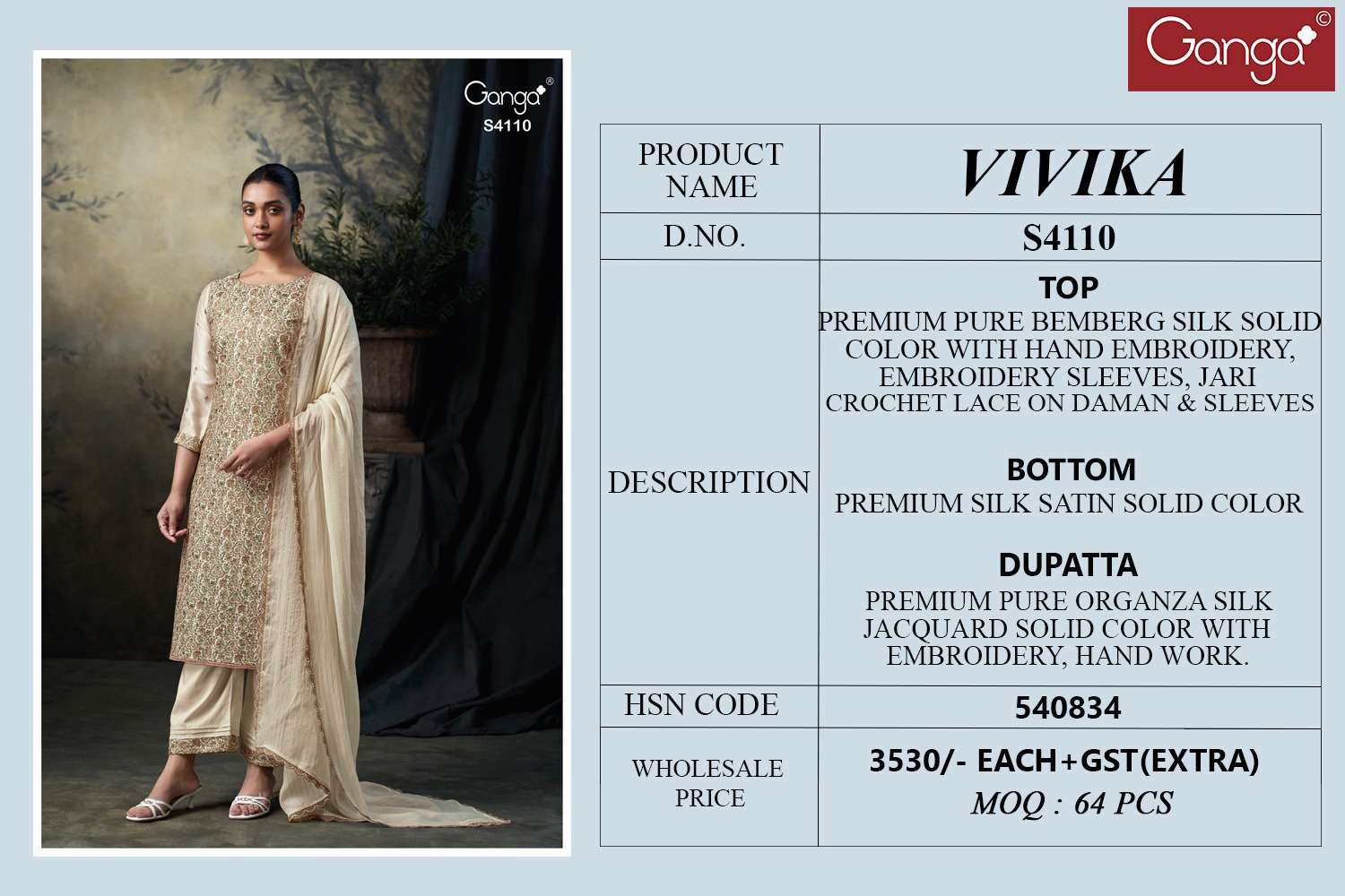 Ganga Fashion Vivika 4110 Designer Suit