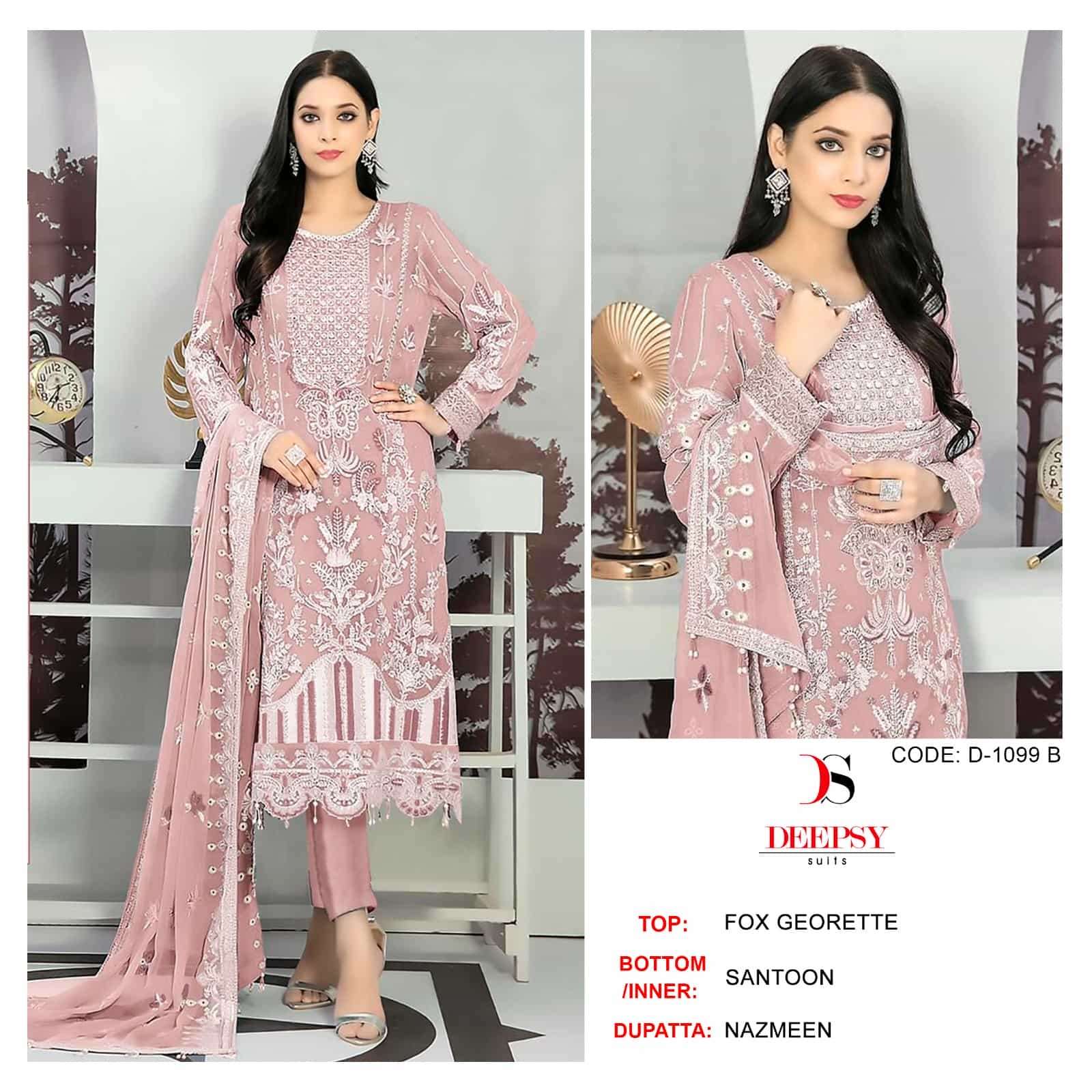 Deepsy D 1099 B Georgette Pakistani Suit Collection