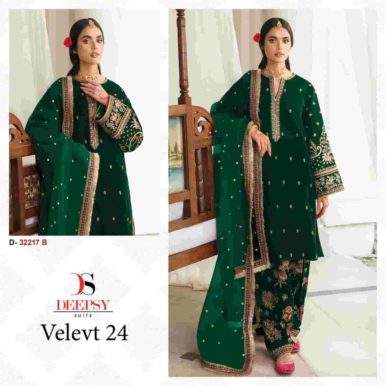 Deepsy D 32217 B Festive Wear Style Designer Velvet Suit Ensemble
